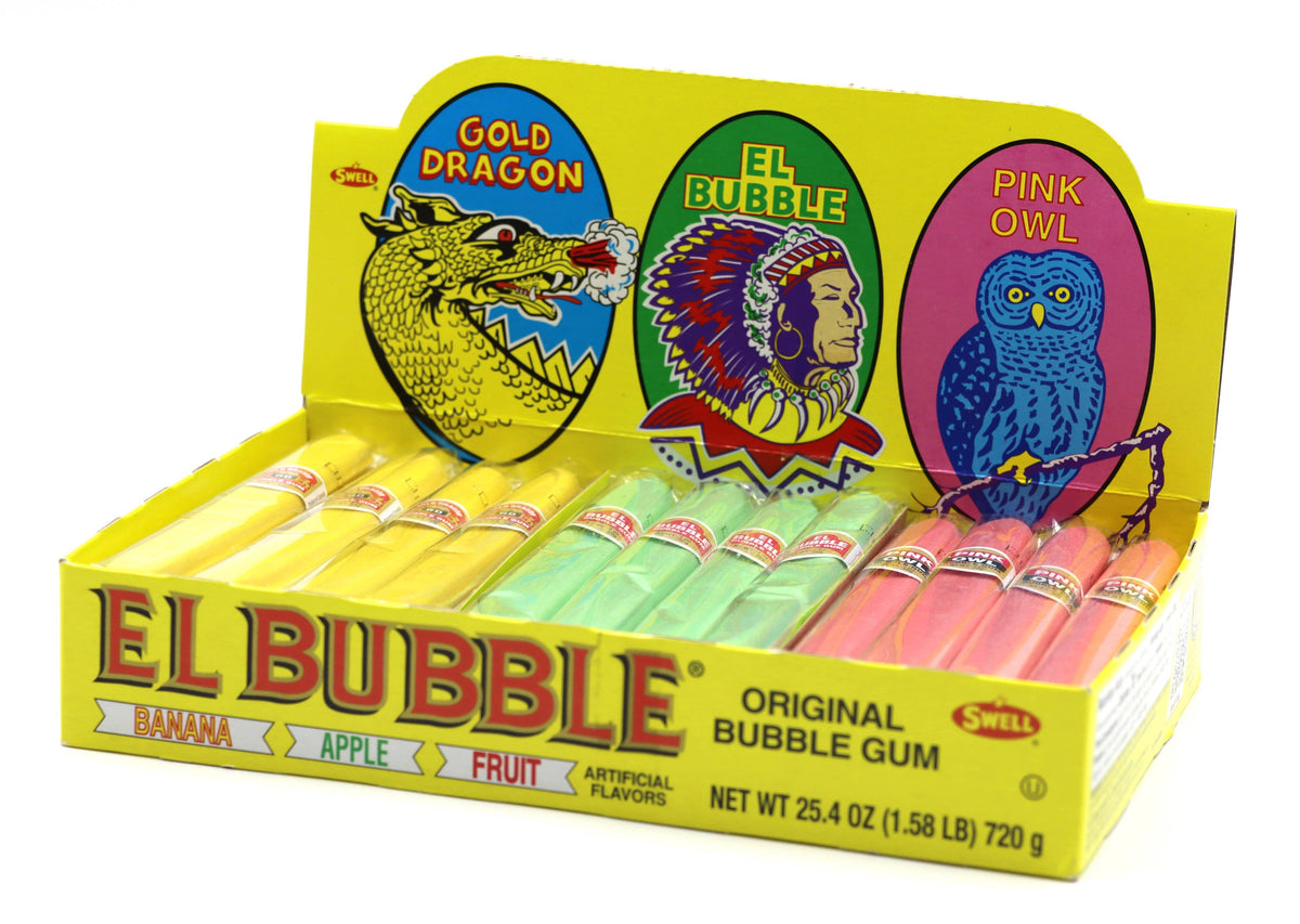 El Bubble Assorted Bubble Gum Cigar, 36ct Display