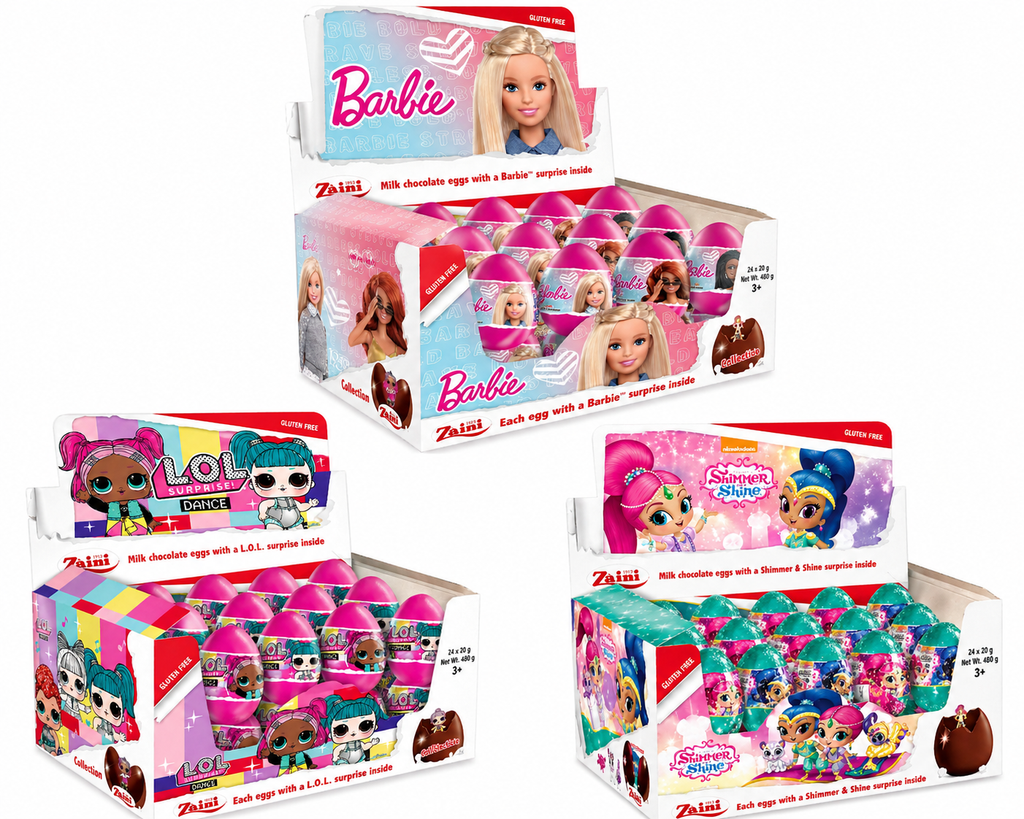 Zaini Cartoon Toy Eggs: Barbie Eggs 24P