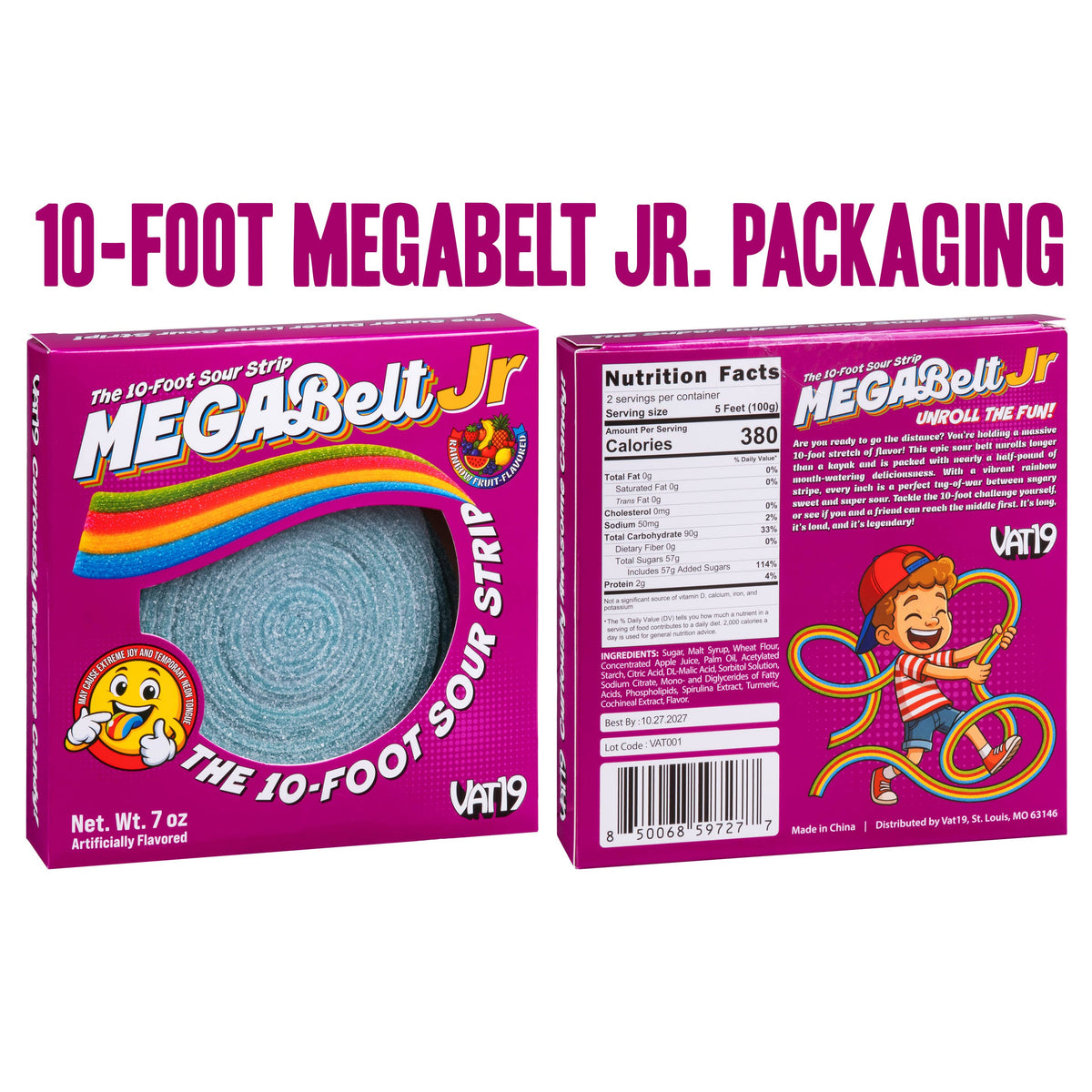 MEGABelt: The Super-Long Sour Candy Strip: 10-Foot (Jr)