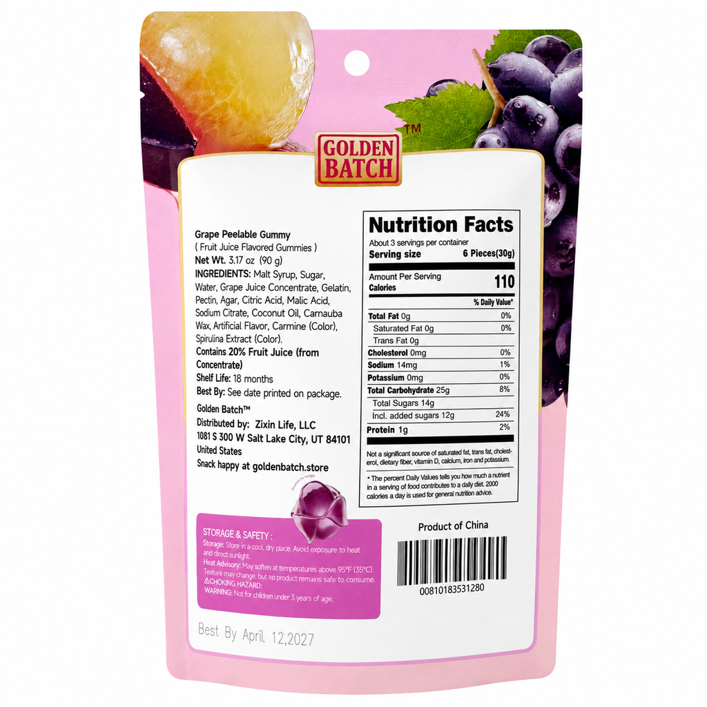 Peelable Grape Gummy Candy