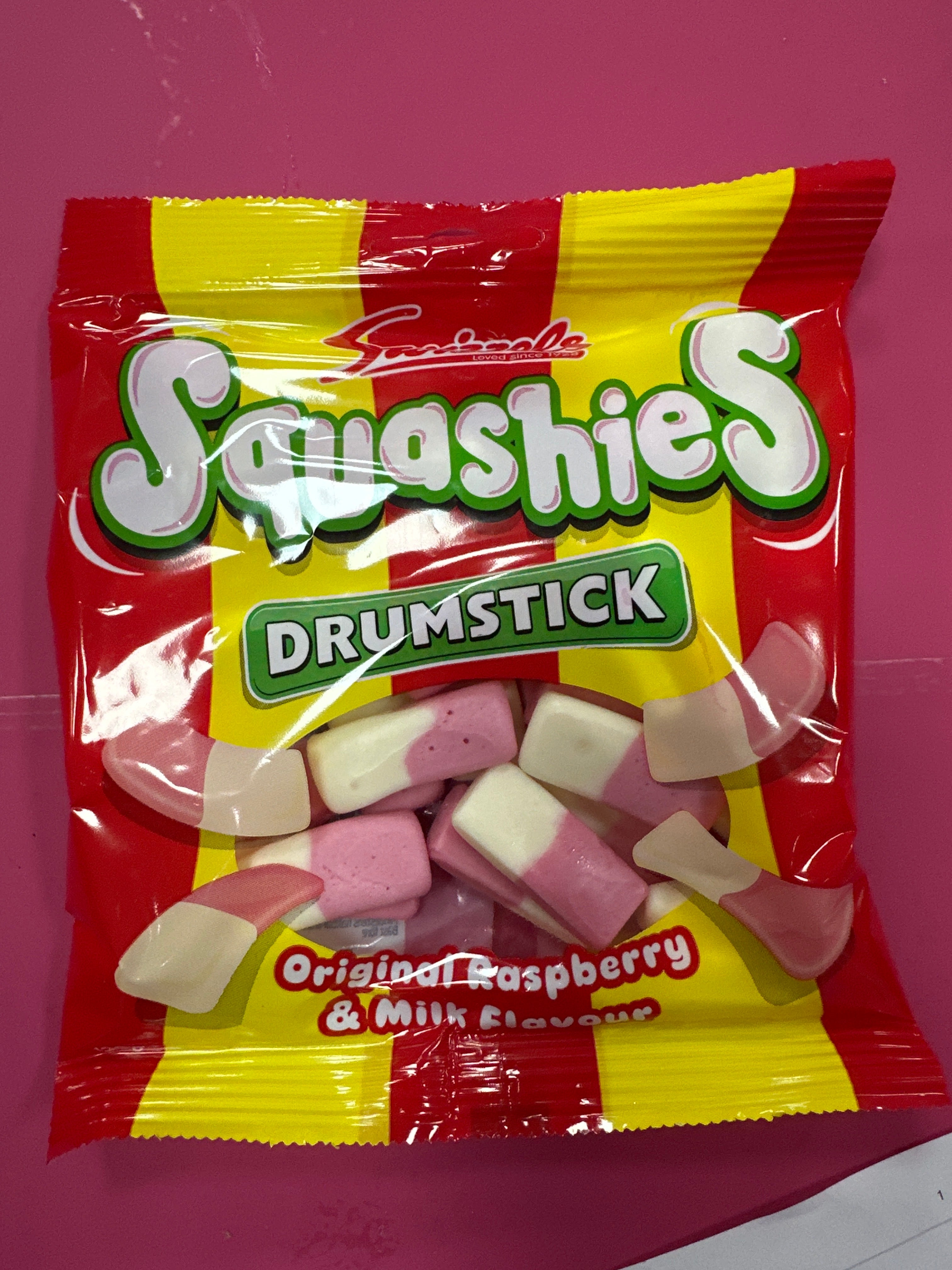 Squashies Drumstick Original Raspberry & Milk Flavour