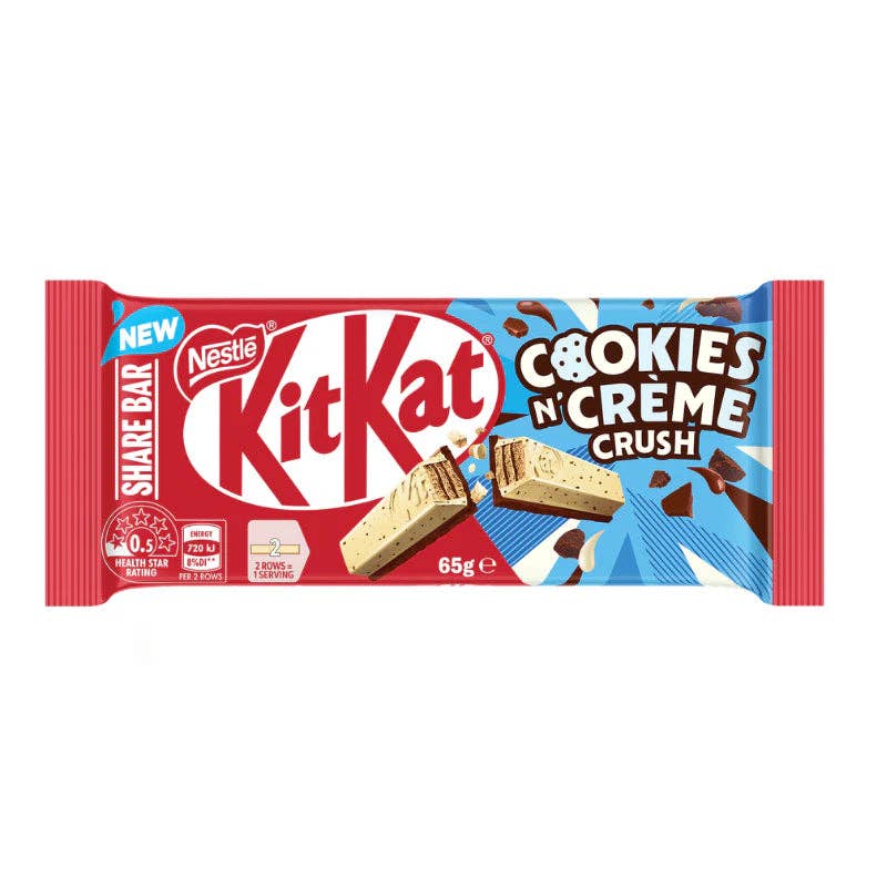 KitKat Cookies N' Crème Crush (65g) (Australia) Display Box of 24