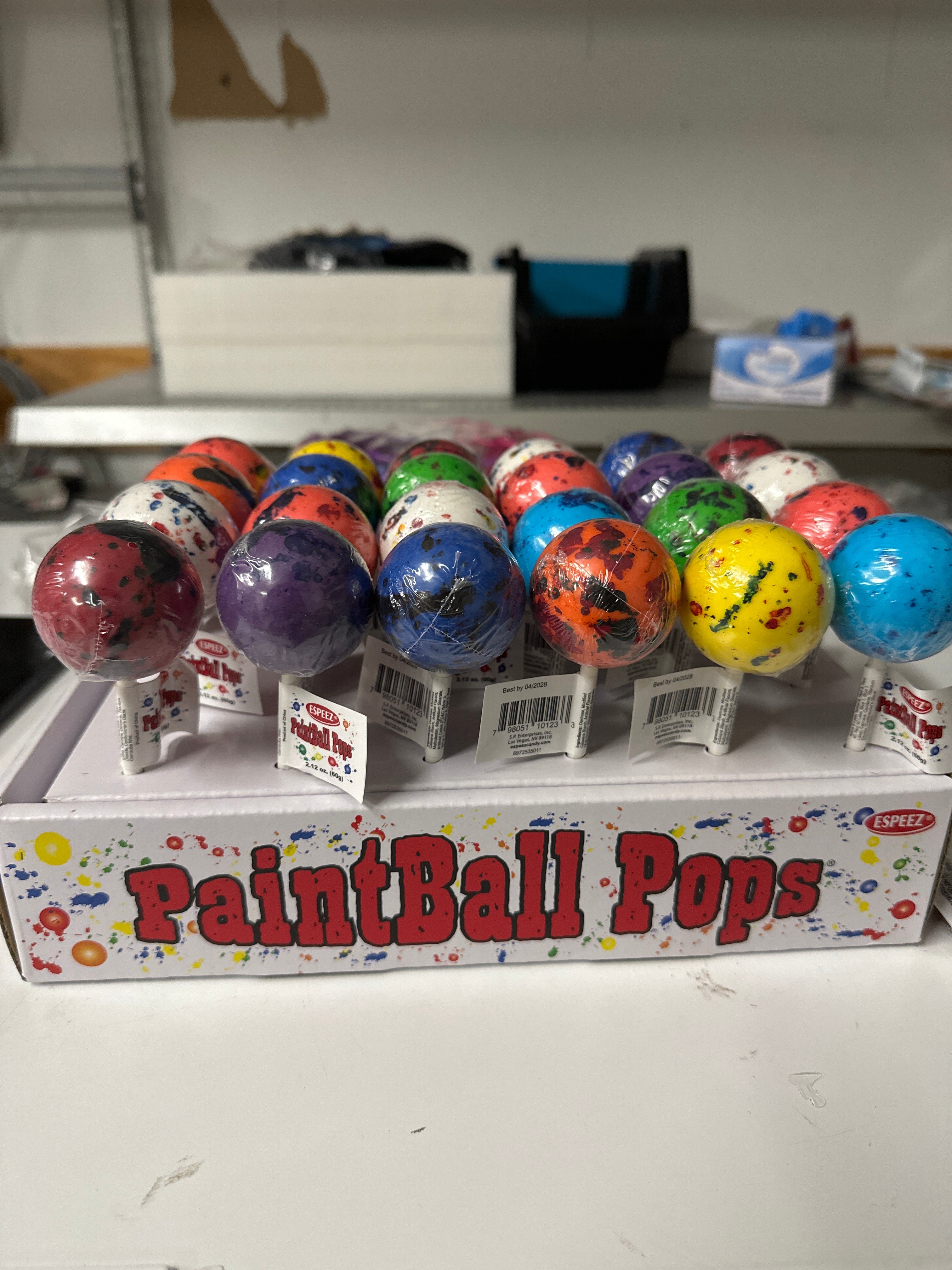 Espeez Paintball Jawbreaker Stick Lollipop