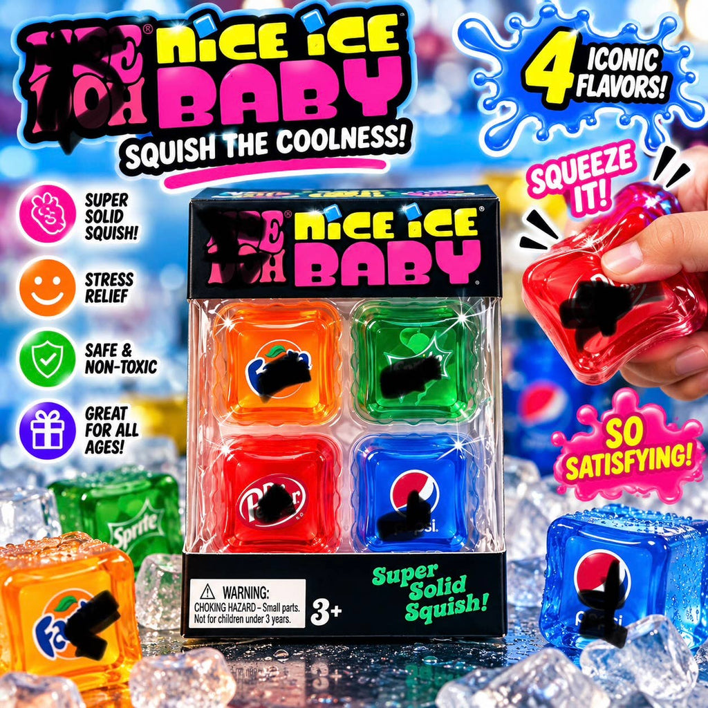 Nice Ice Baby Solid Squish Cubes – Soda-Inspired Sensory: Drinks
