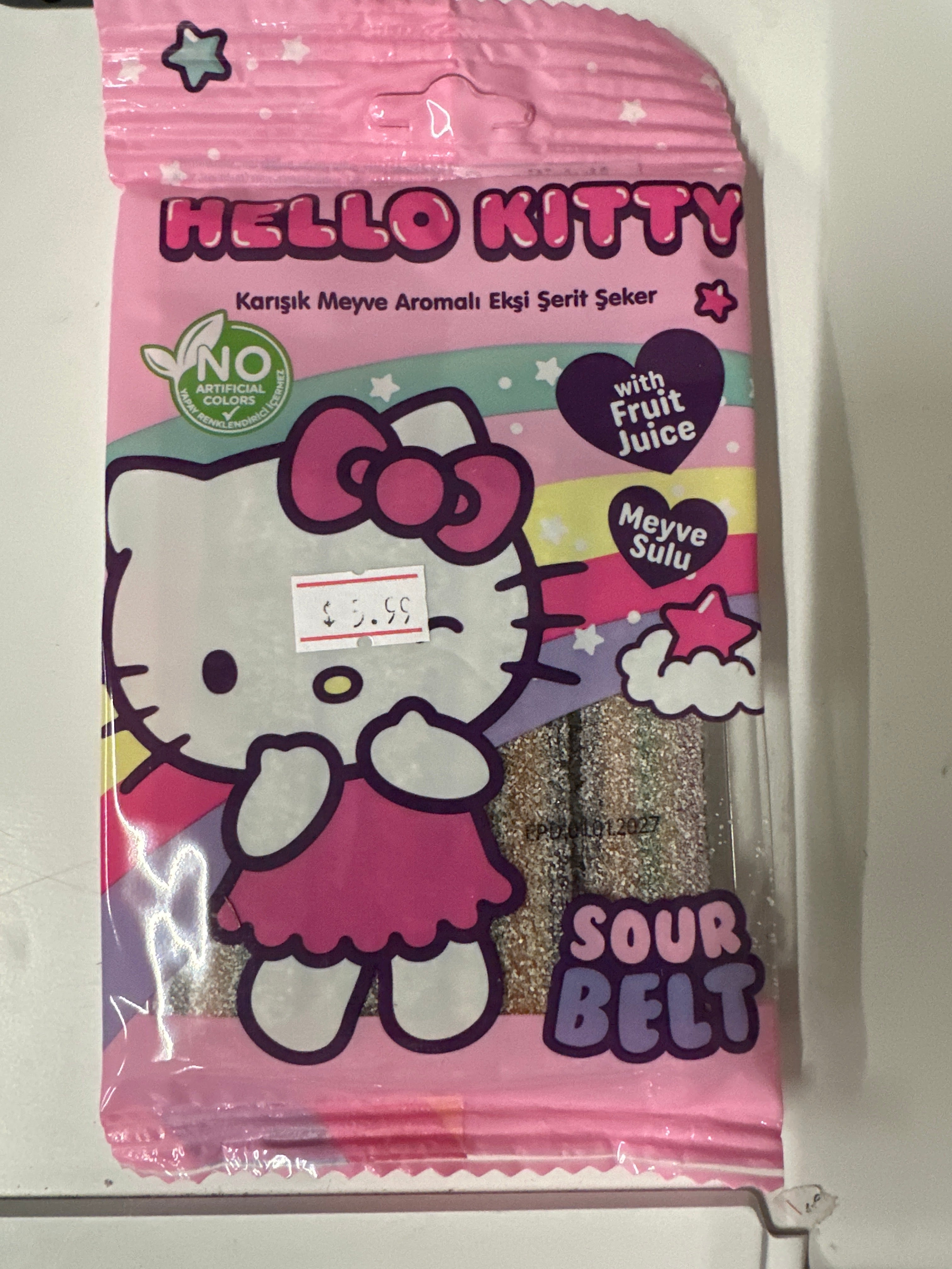 Hello Kitty Sour Belt Gummy 80g