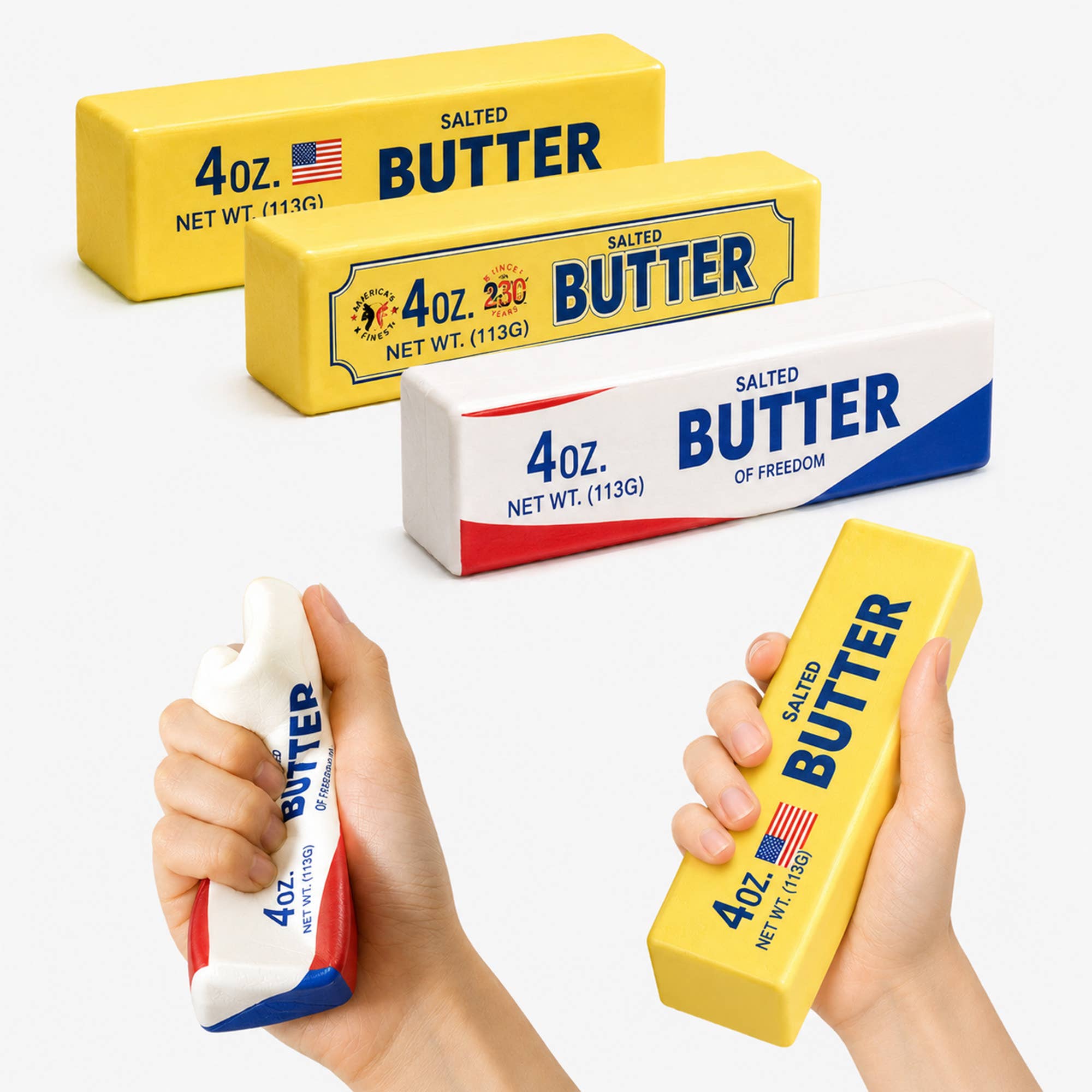Jumbo Patriotic Butter Squishy Sensory Toy