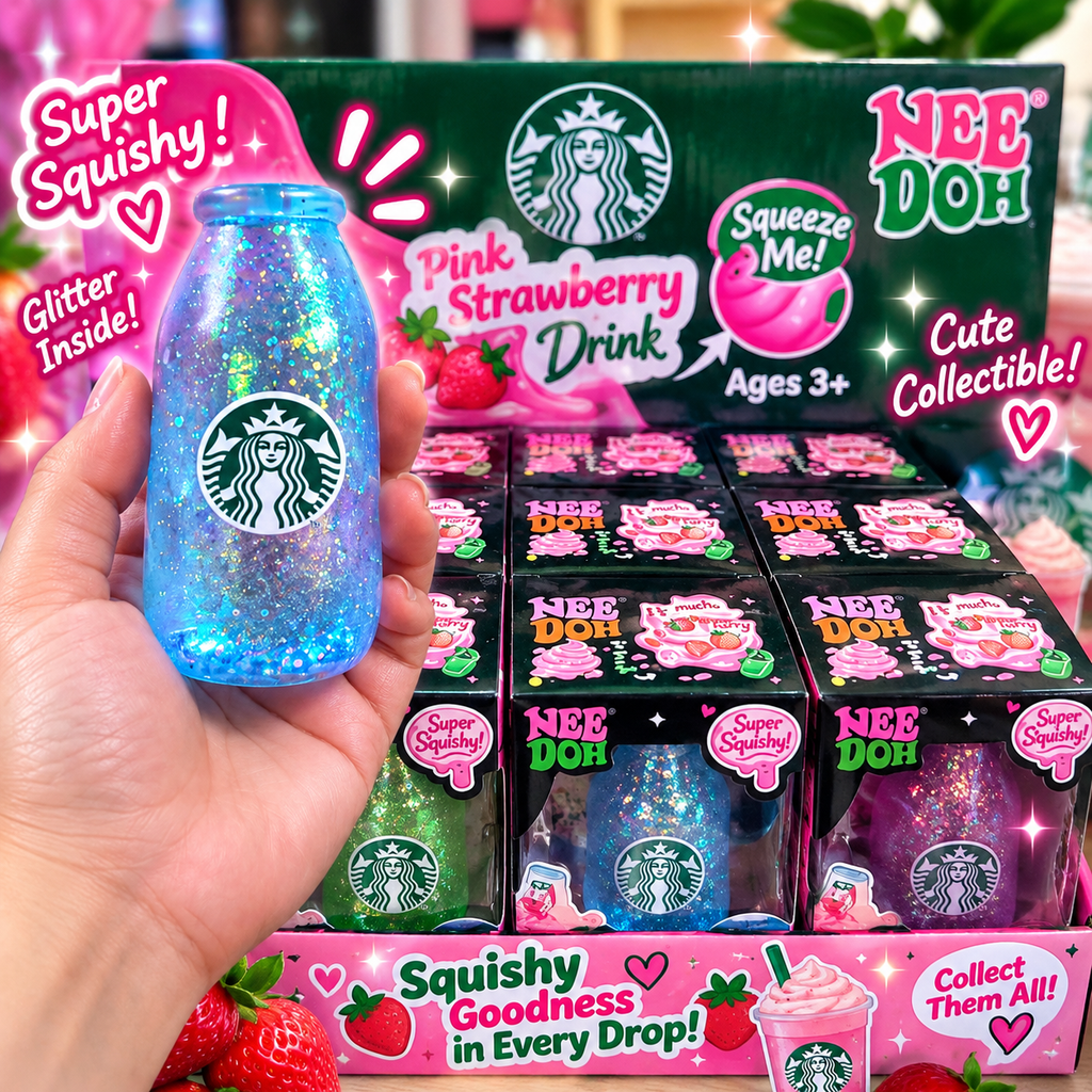 Glitter Drink Starbucks Silicone Cola Bottle Squish