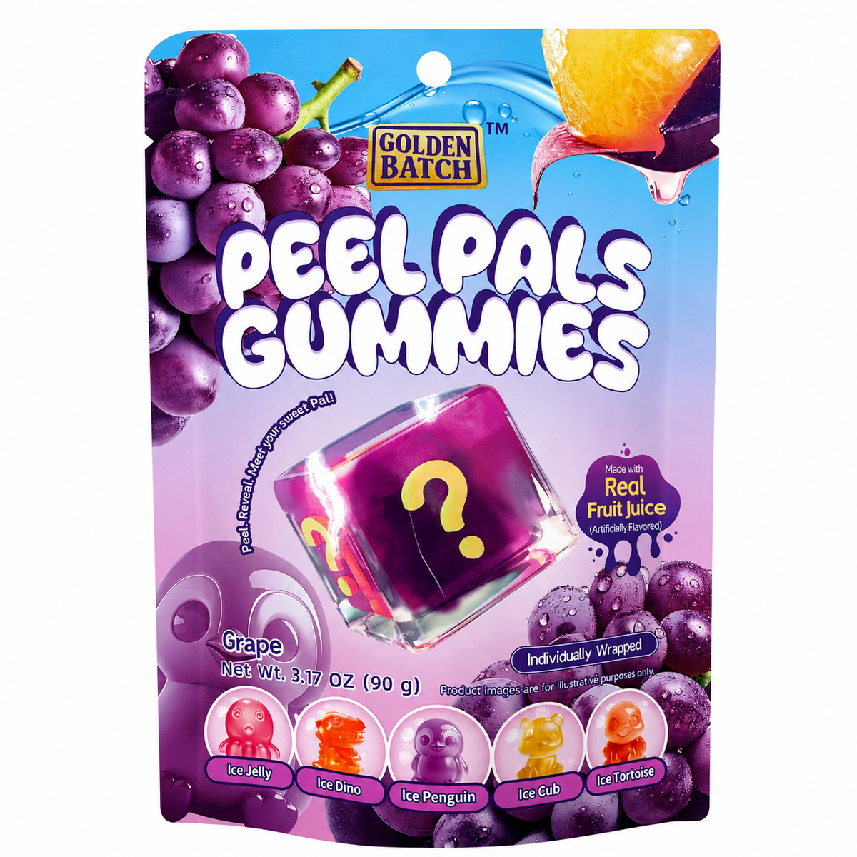 Peel Pals Grape Peelable Gummy Candy