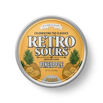 Retro Sours Pineapple Hard Candy 2.12 oz