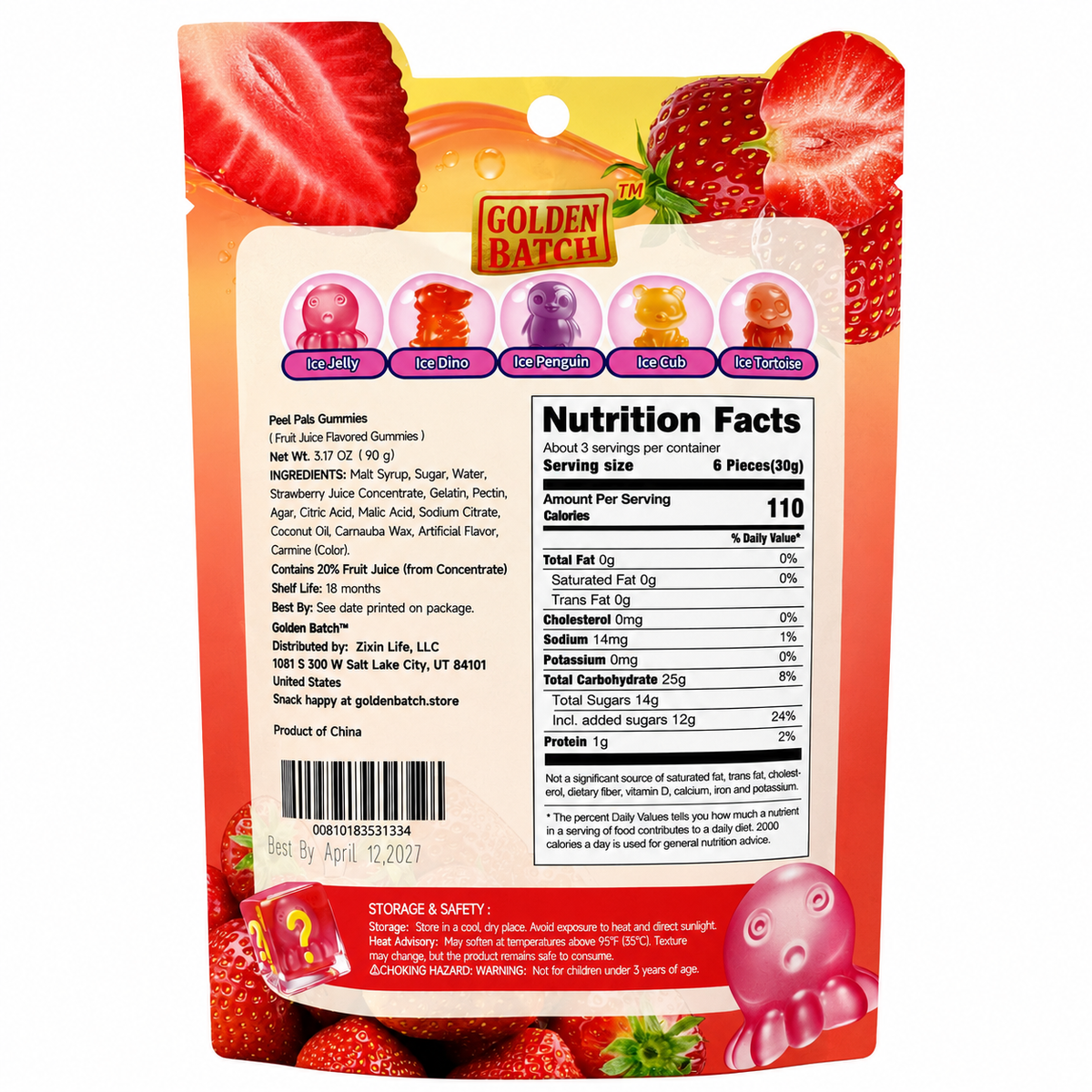 Peel Pals Strawberry Peelable Gummy Candy