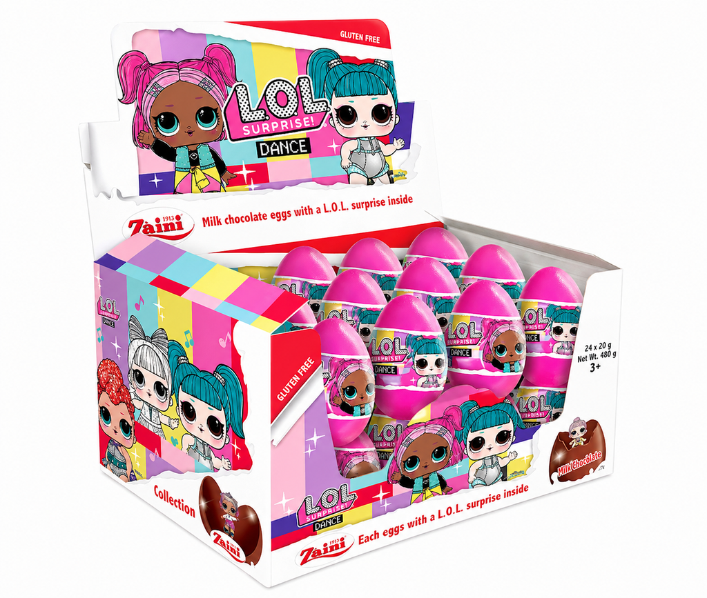 Zaini Cartoon Toy Eggs: Shimmer Shine Eggs 24P