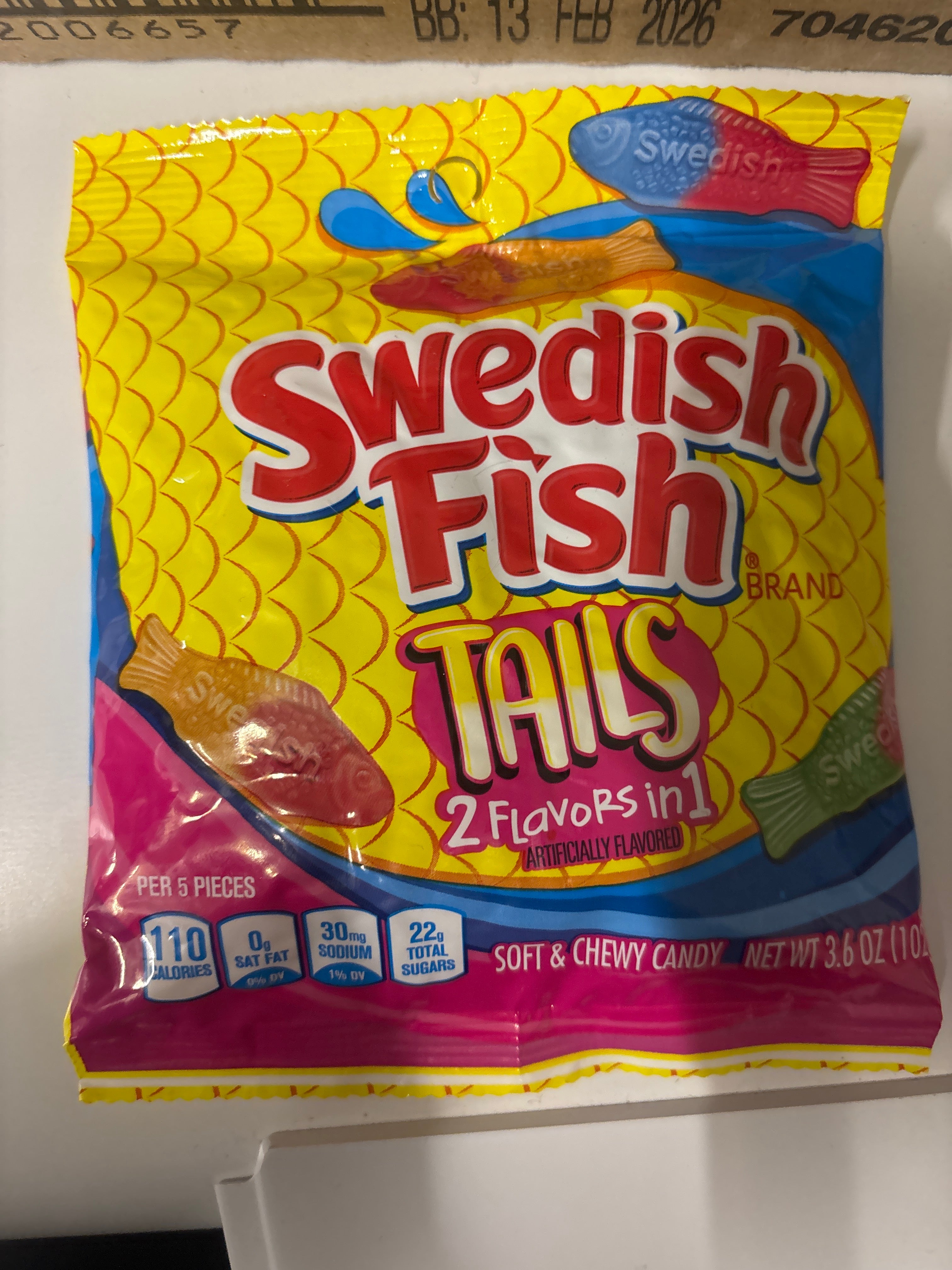Swedish fish tails 2 flavors in 1