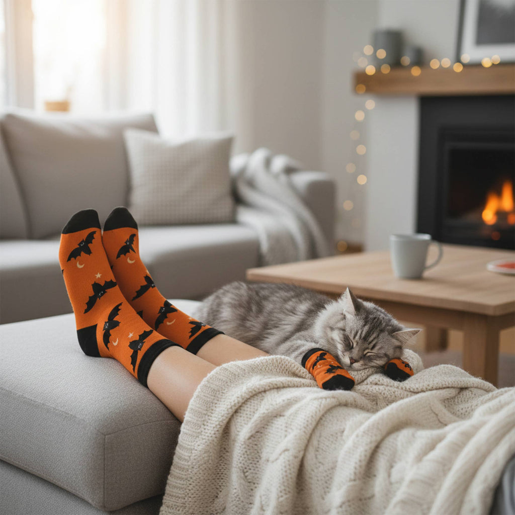 PET & OWNER HALLOWEN SOCKS WITH FREE DISPLAY (24-PAIRS)