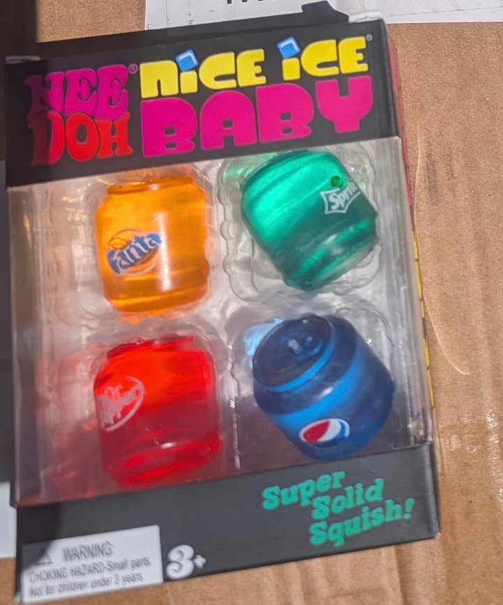 Soda Can Super Solid Squish Toys – 4 Pack Assorted Sensory S