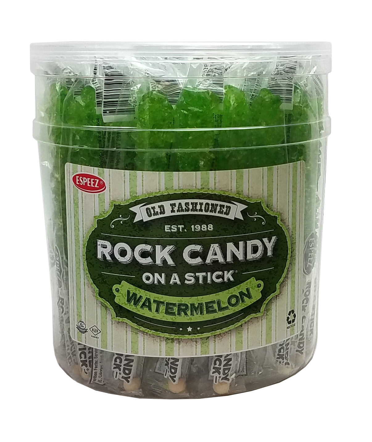 Rock Candy On A Stick - Watermelon - 36 Ct. Tub