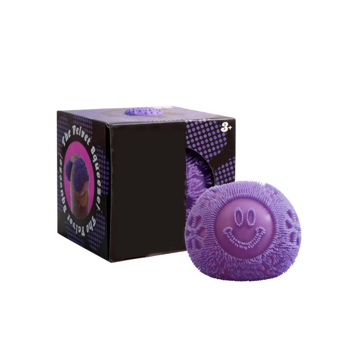 CWMM14323_PLUSH SMILEY STRESS SQUEEZE FIDGET BALL TOY: PINK / (OS) 1
