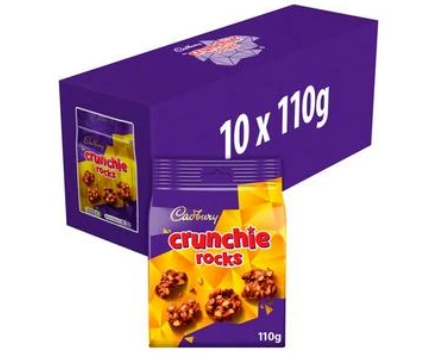 Cadbury Crunchie Rocks 10x100g UK IMPORT