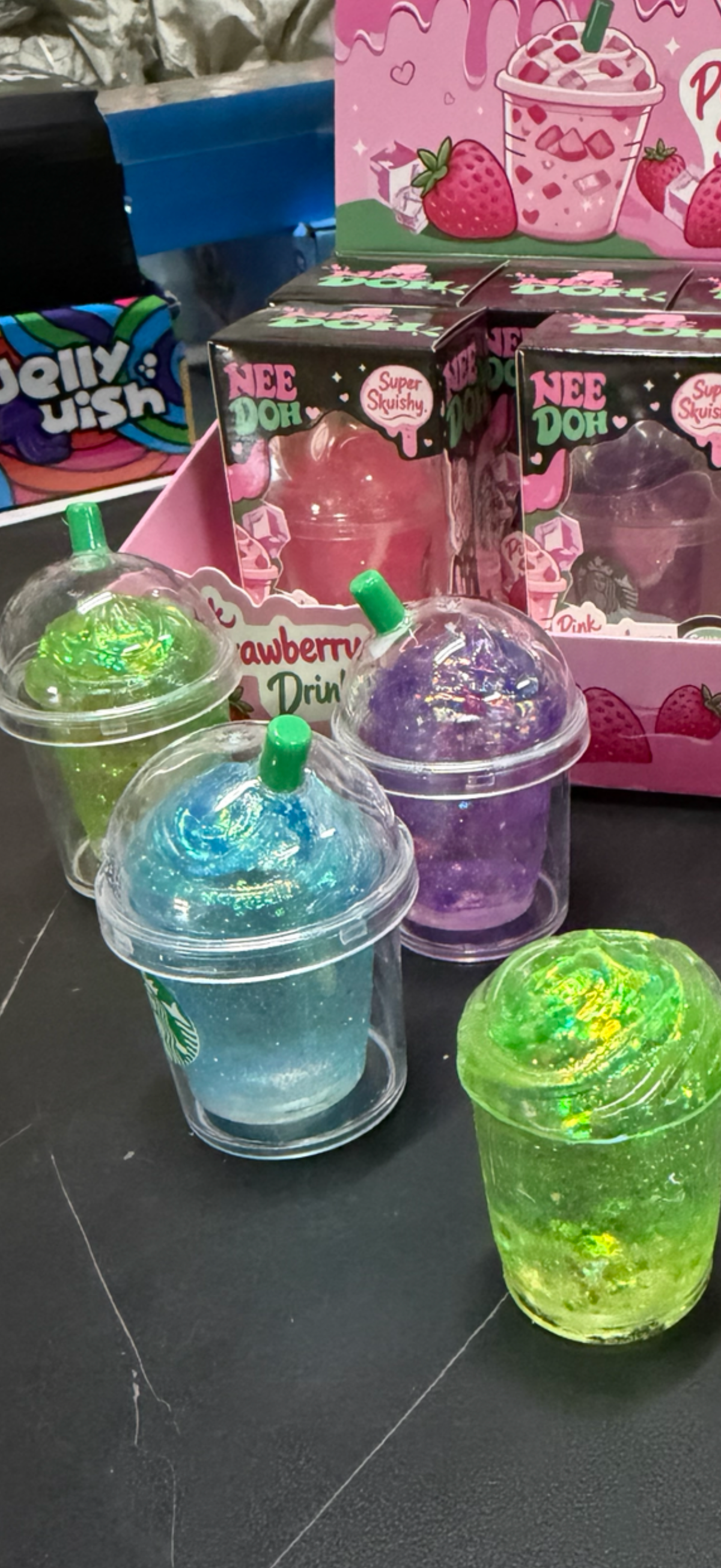 Glitter MINI Drink Starbuck Cup Squishy Toy –  Soft Mini