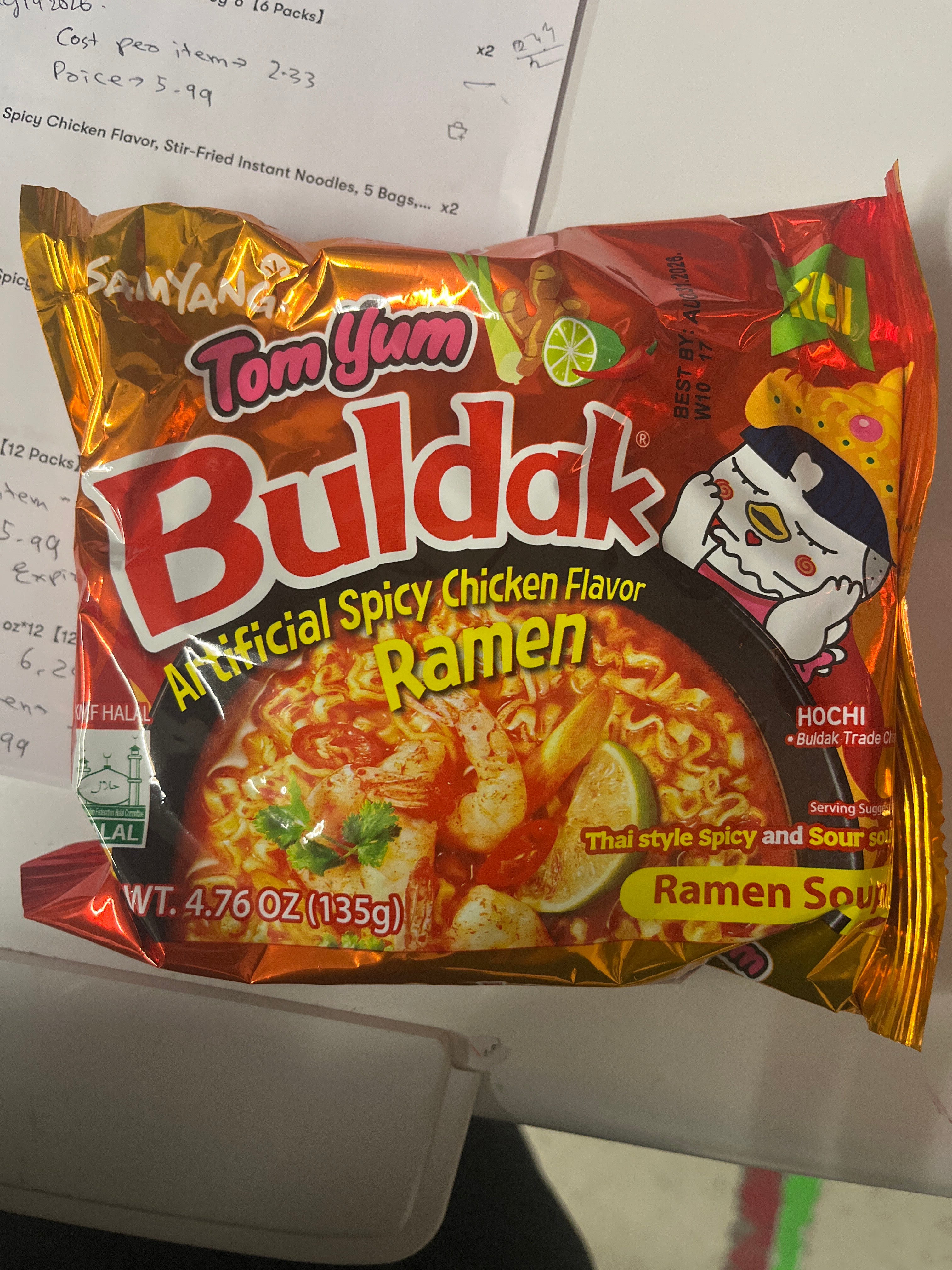 Buldak Tom Yum spicy chicken