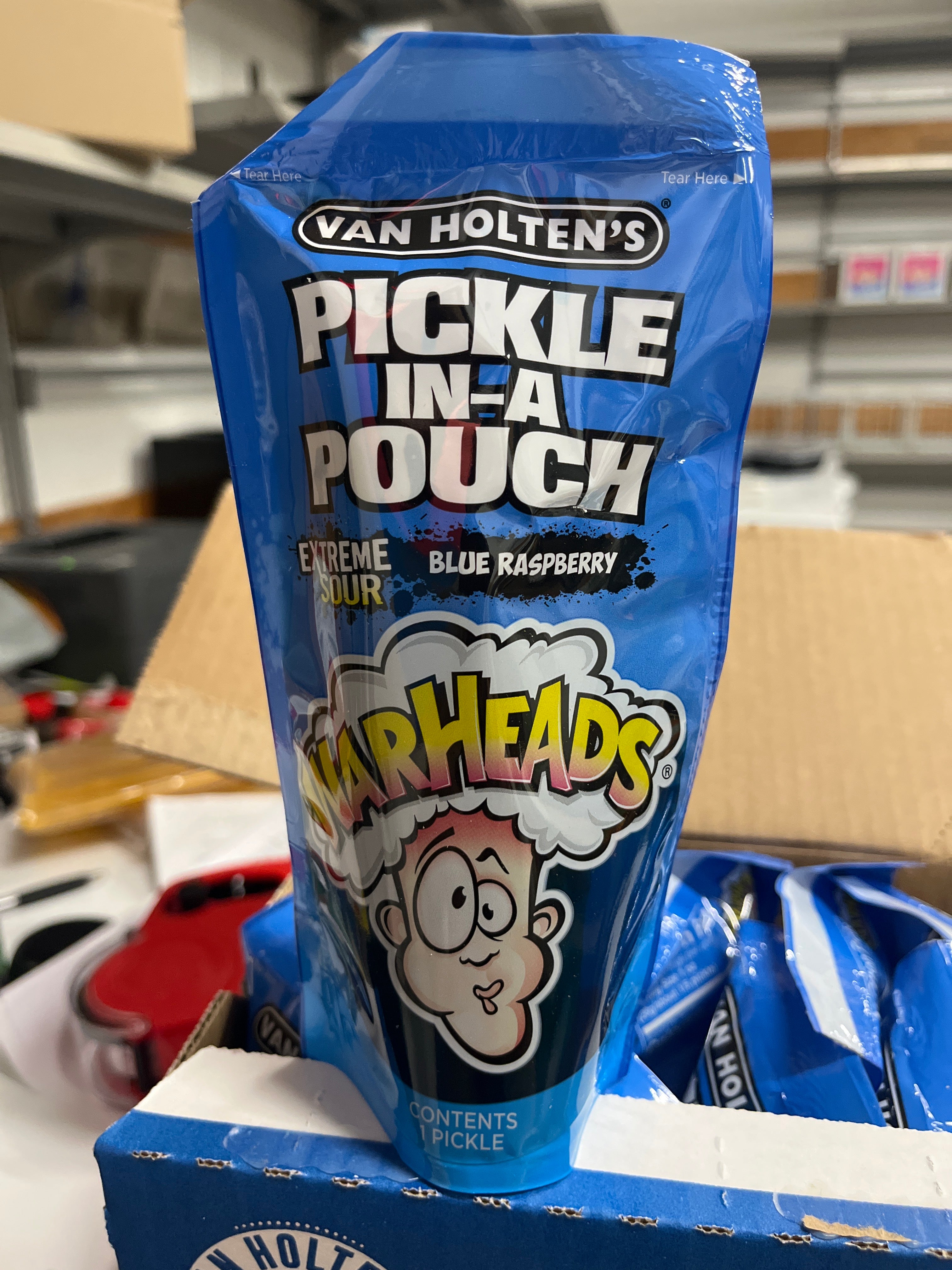 Pickle in a pouch Blue Raspberry