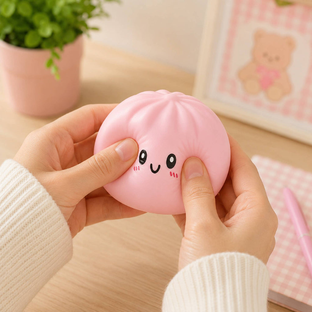 Squishy Glitter Dumpling with Orbs – Steamer Box Display