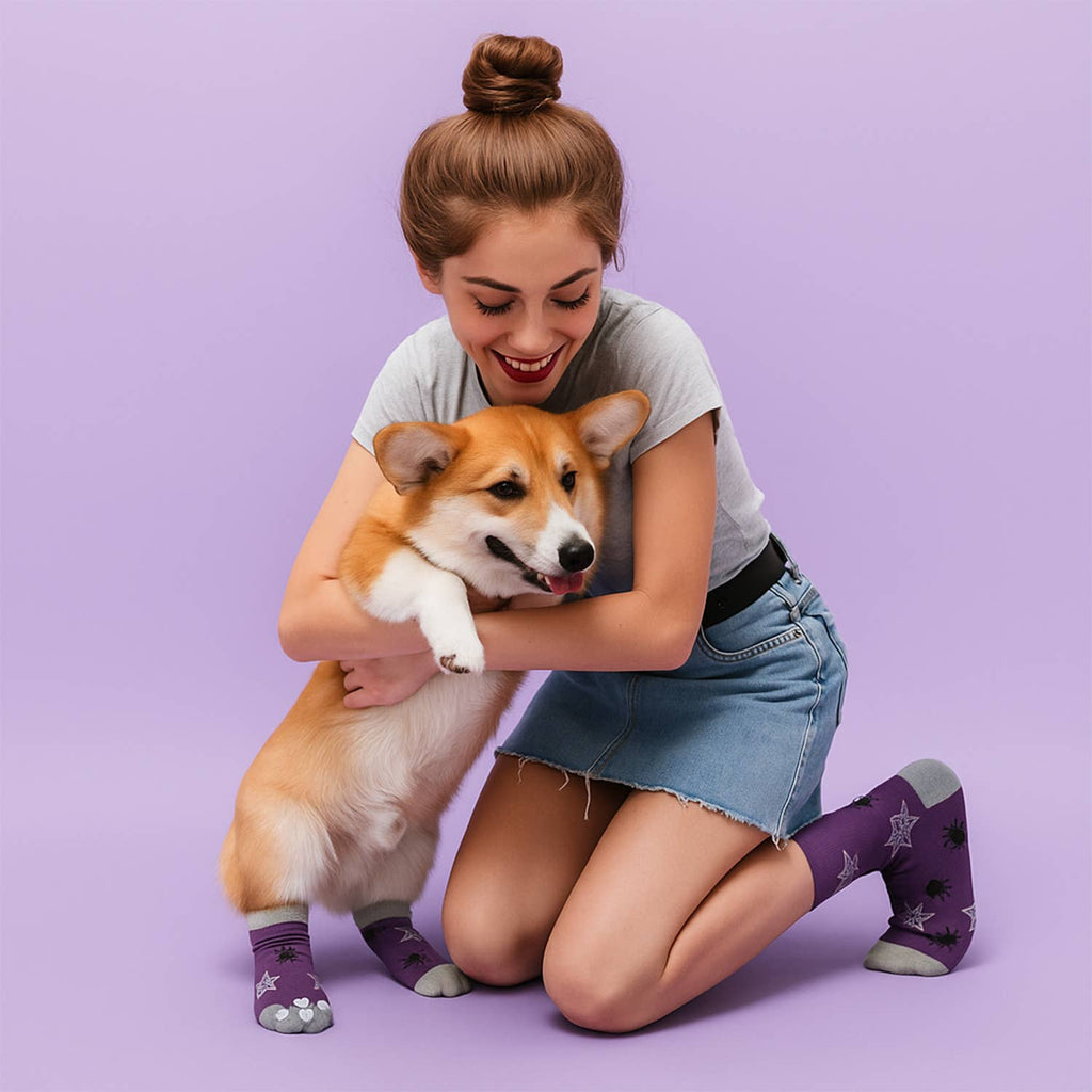 PET & OWNER HALLOWEN SOCKS WITH FREE DISPLAY (24-PAIRS)