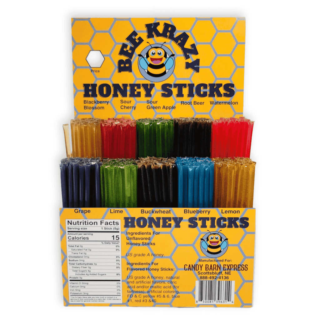 Bee Krazy Honey Sticks Variety Packs Option#2 - 500 Count