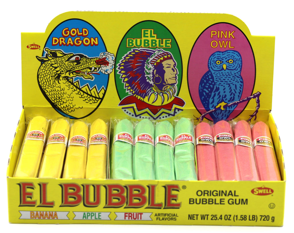 El Bubble Assorted Bubble Gum Cigar, 36ct Display