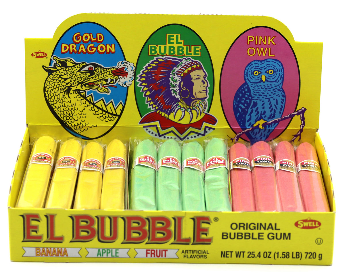 El Bubble Assorted Bubble Gum Cigar, 36ct Display