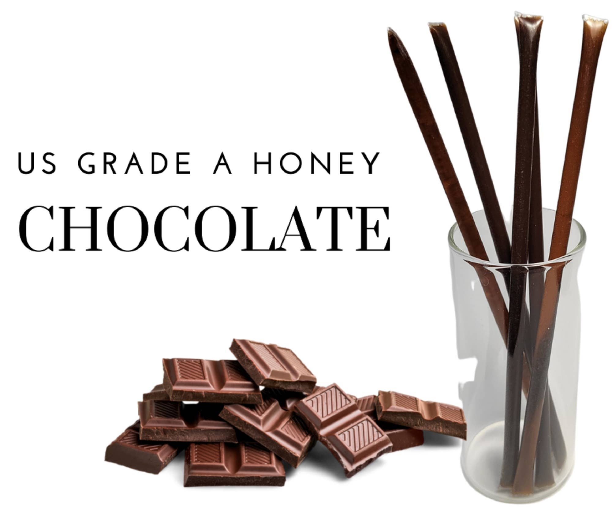 Bee Krazy Honey Sticks - Chocolate 50 Ct. Refill