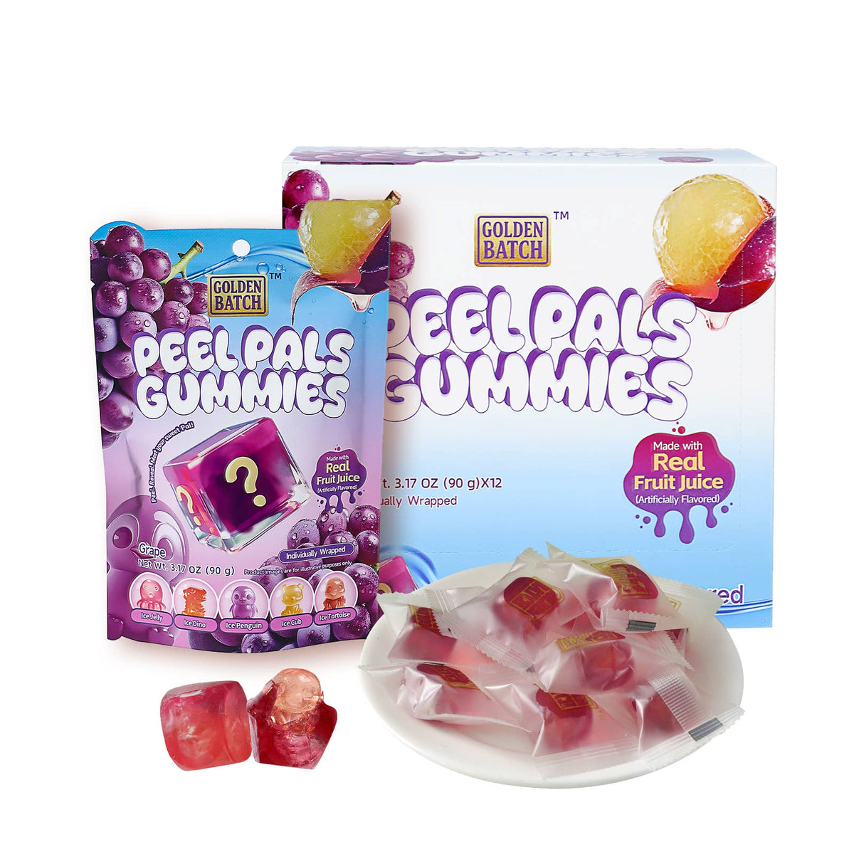Peel Pals Grape Peelable Gummy Candy
