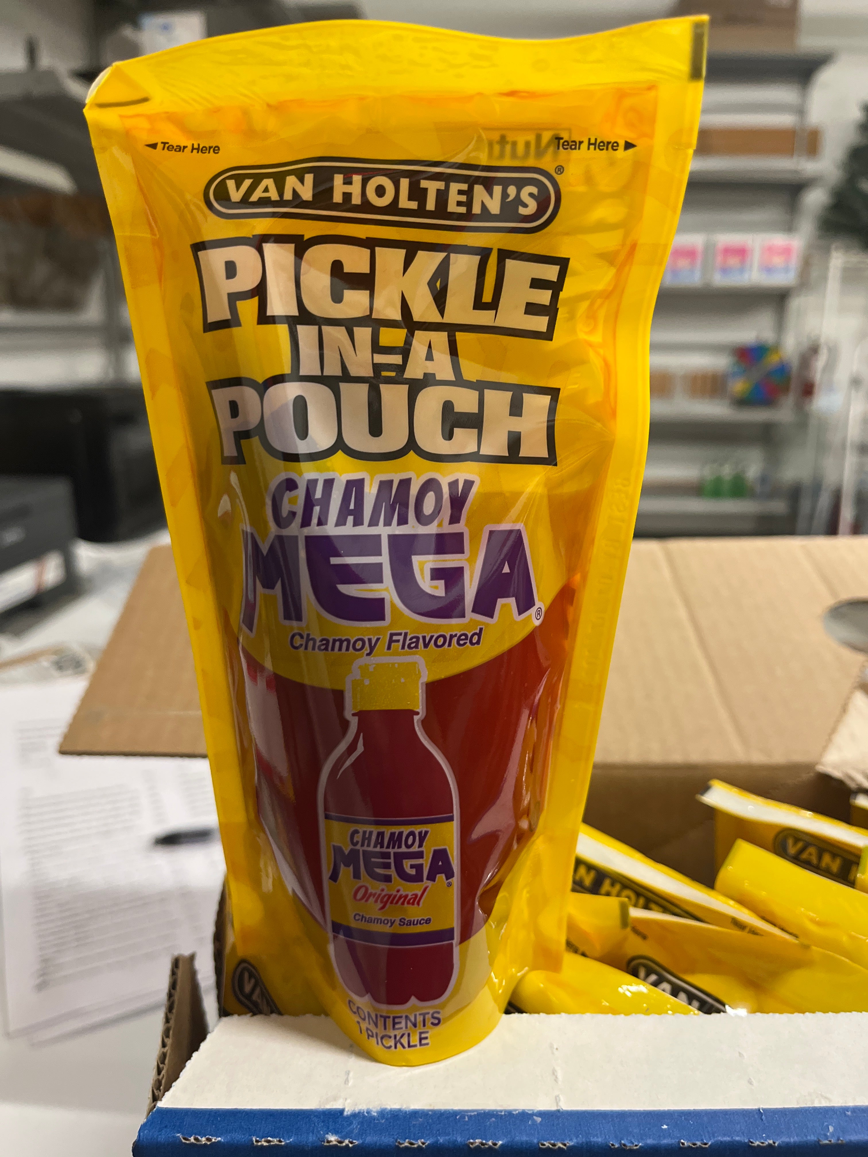 Pickle in a pouch Chamoy Mega