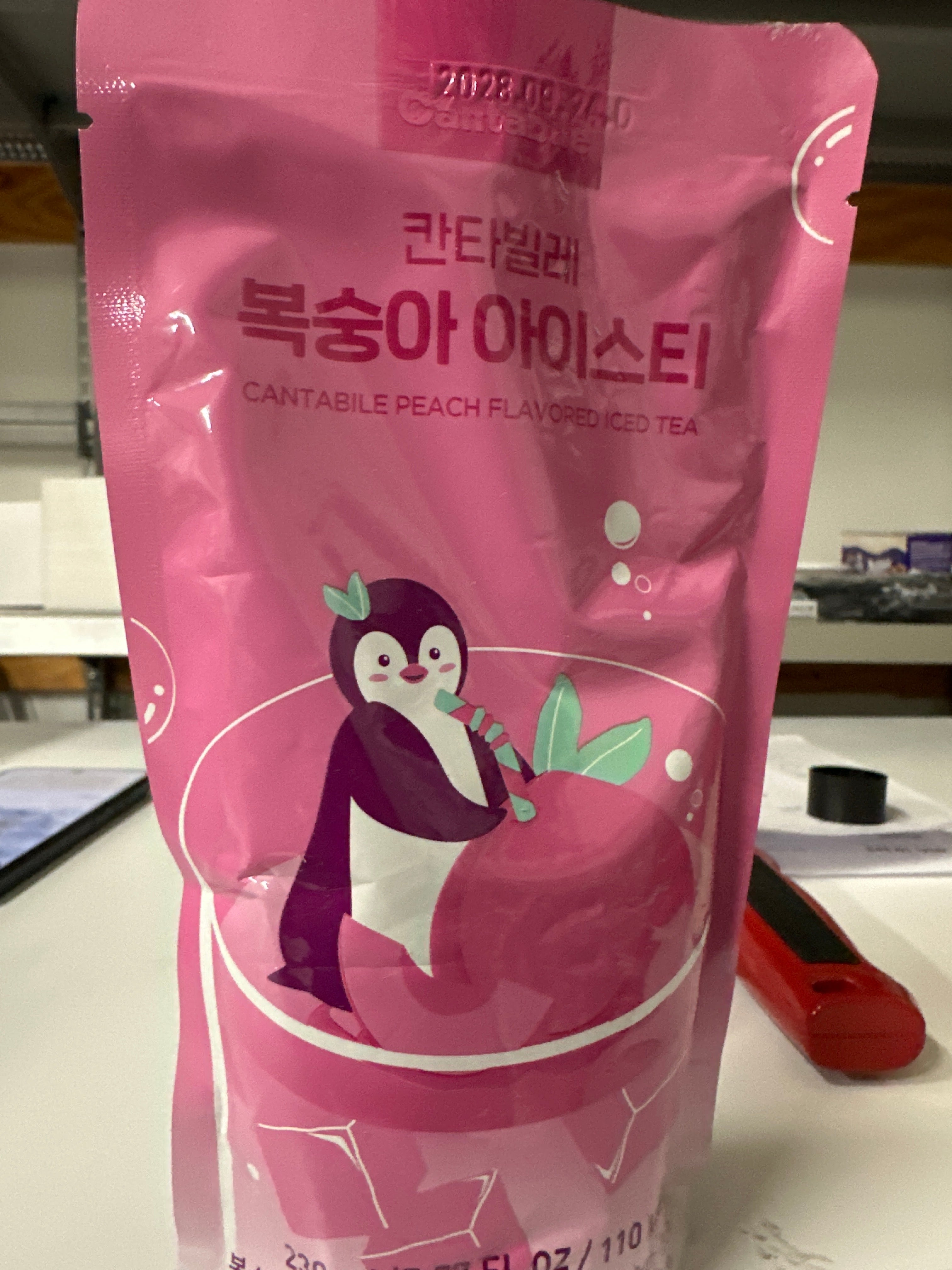 Cantabil Peach Iced Tea Pouch Drink 230ml