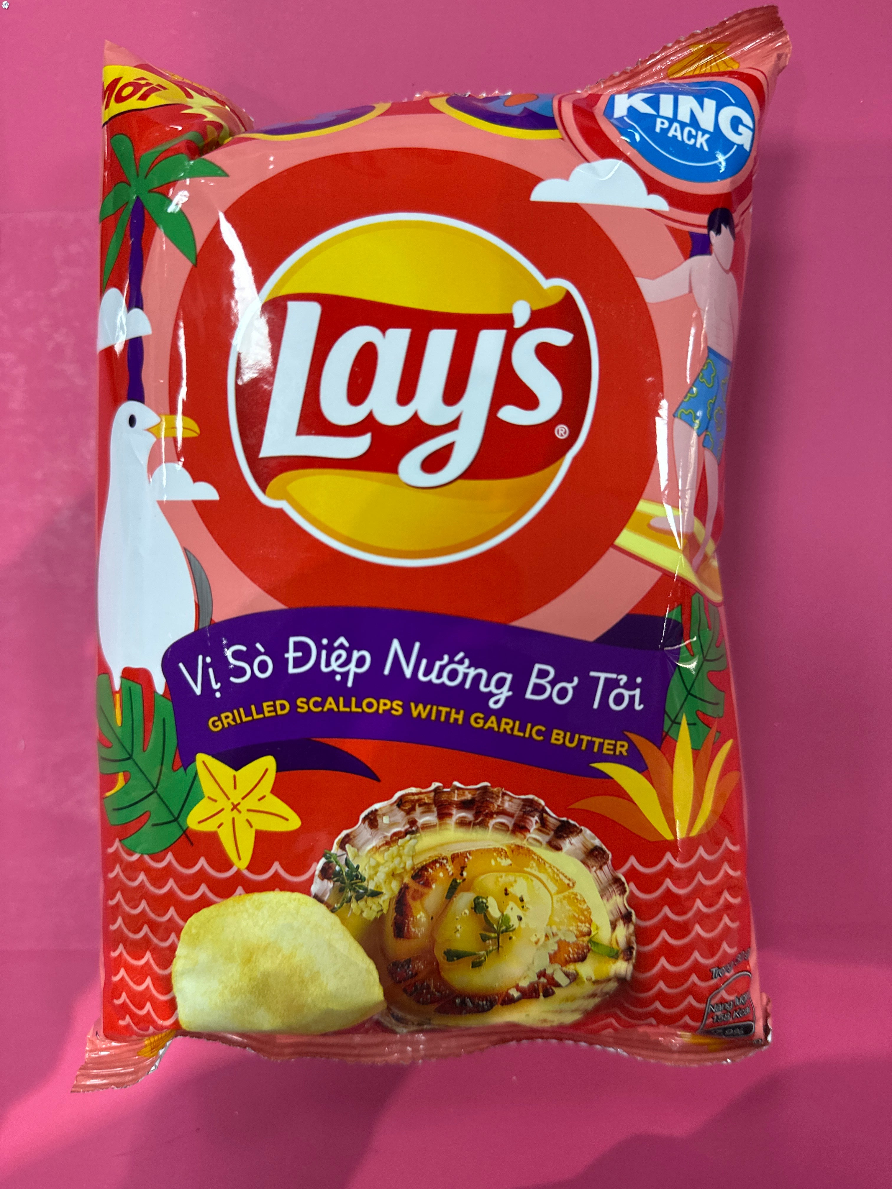 Lays Grilled Scallops with Garlic Butter