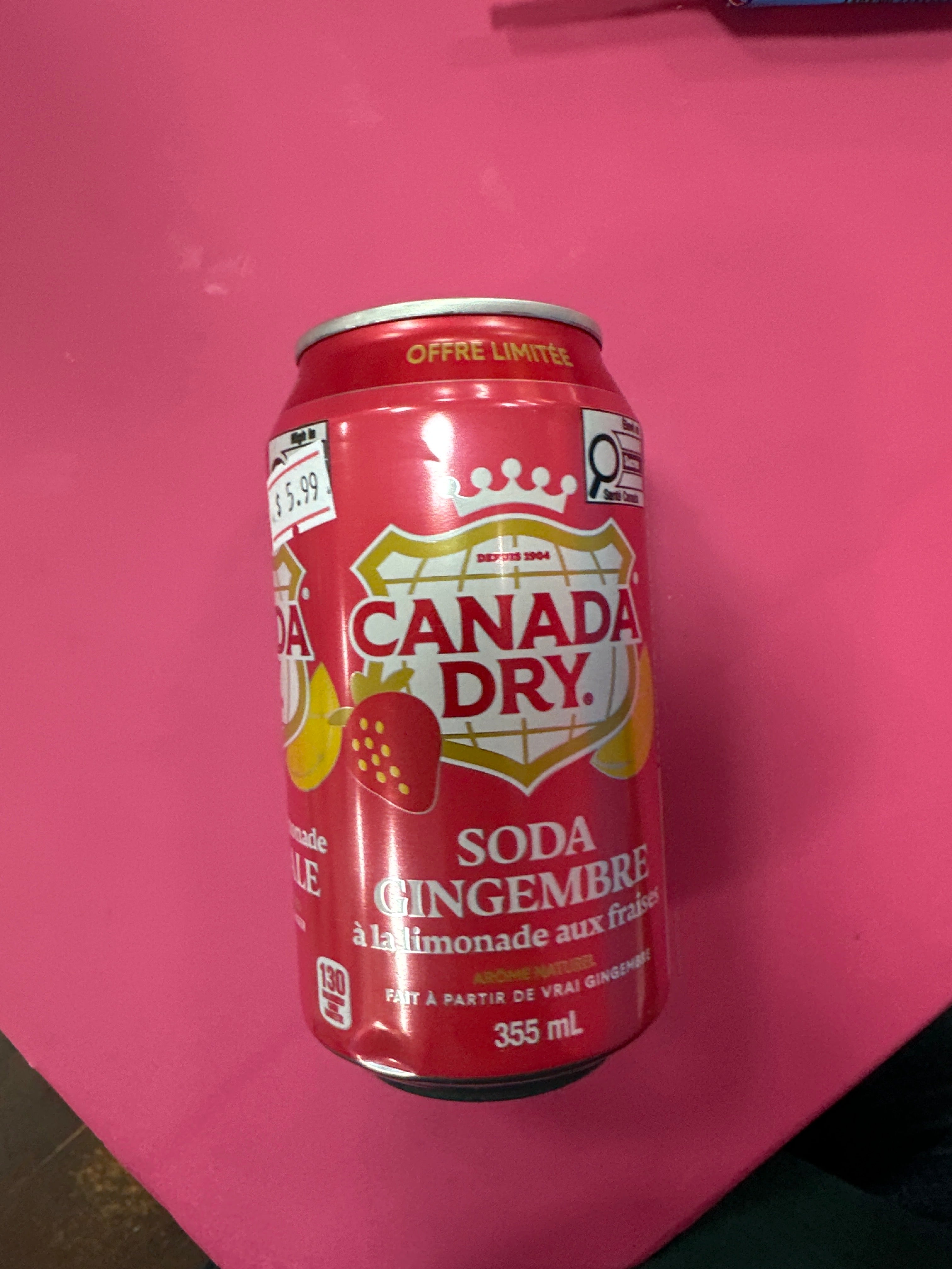Canada Dry Strawberry Lemonade