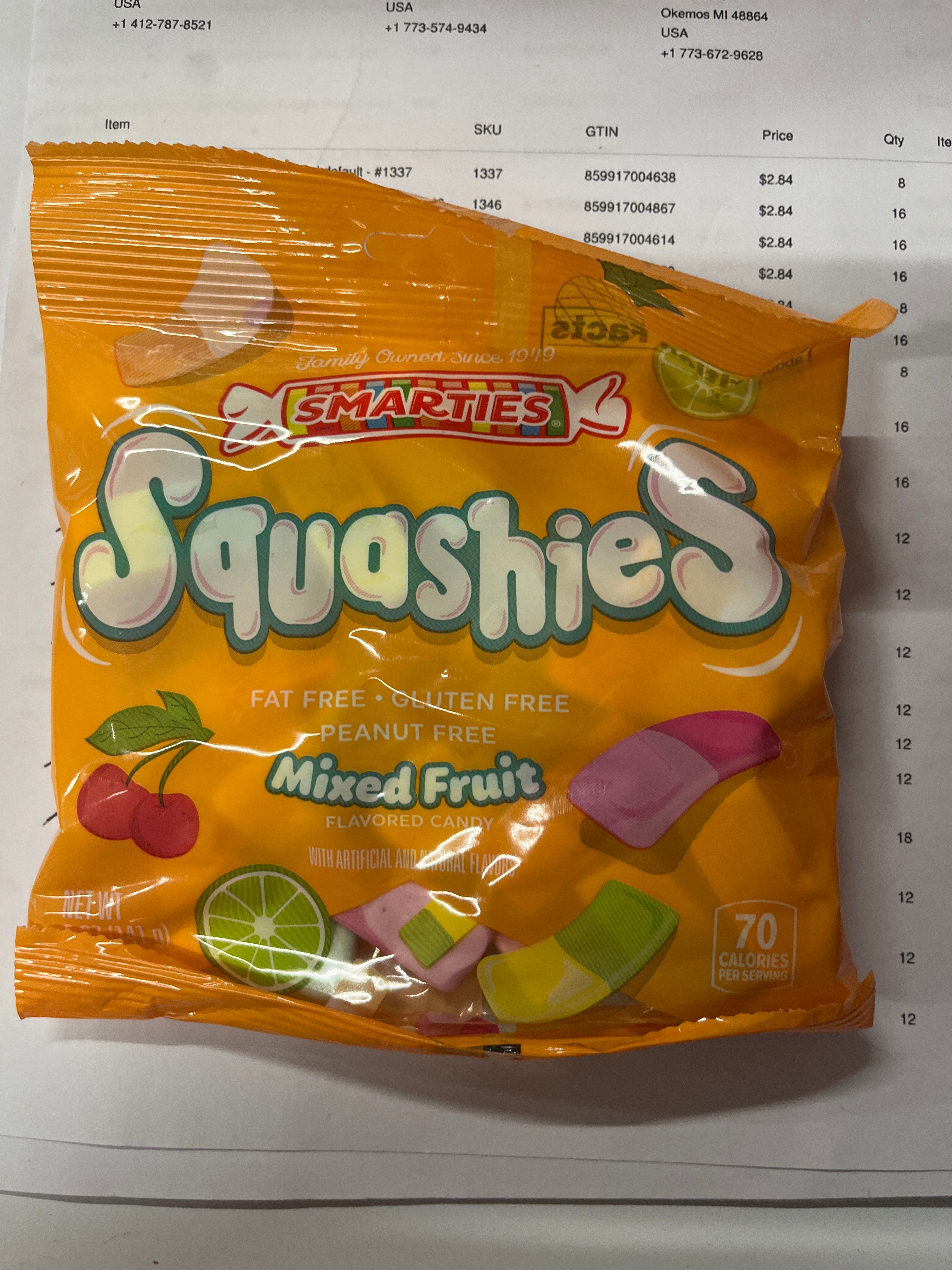 Squashies Mixed fruit