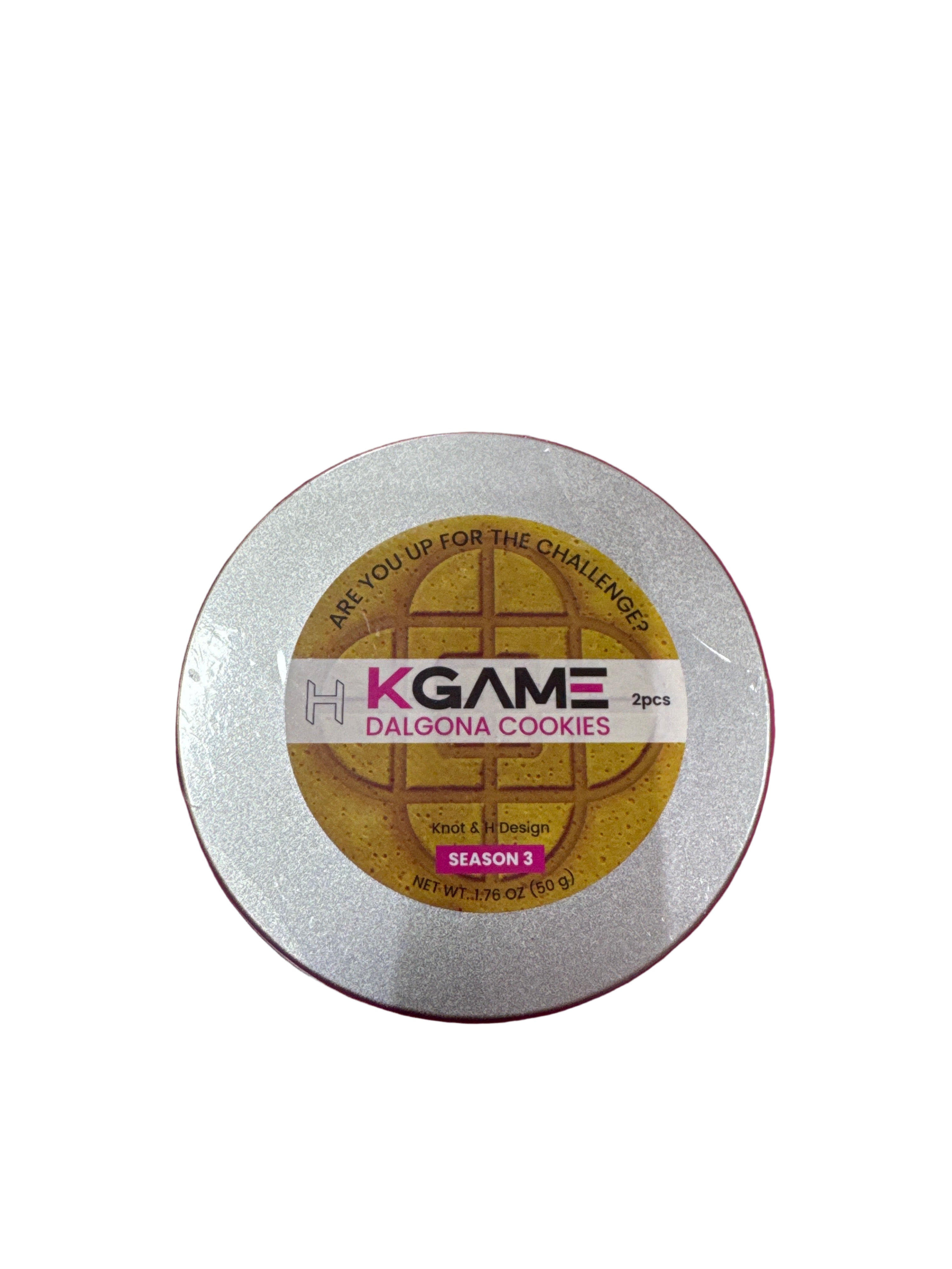 Kgame dalgona cookies season 3 knot and H design
