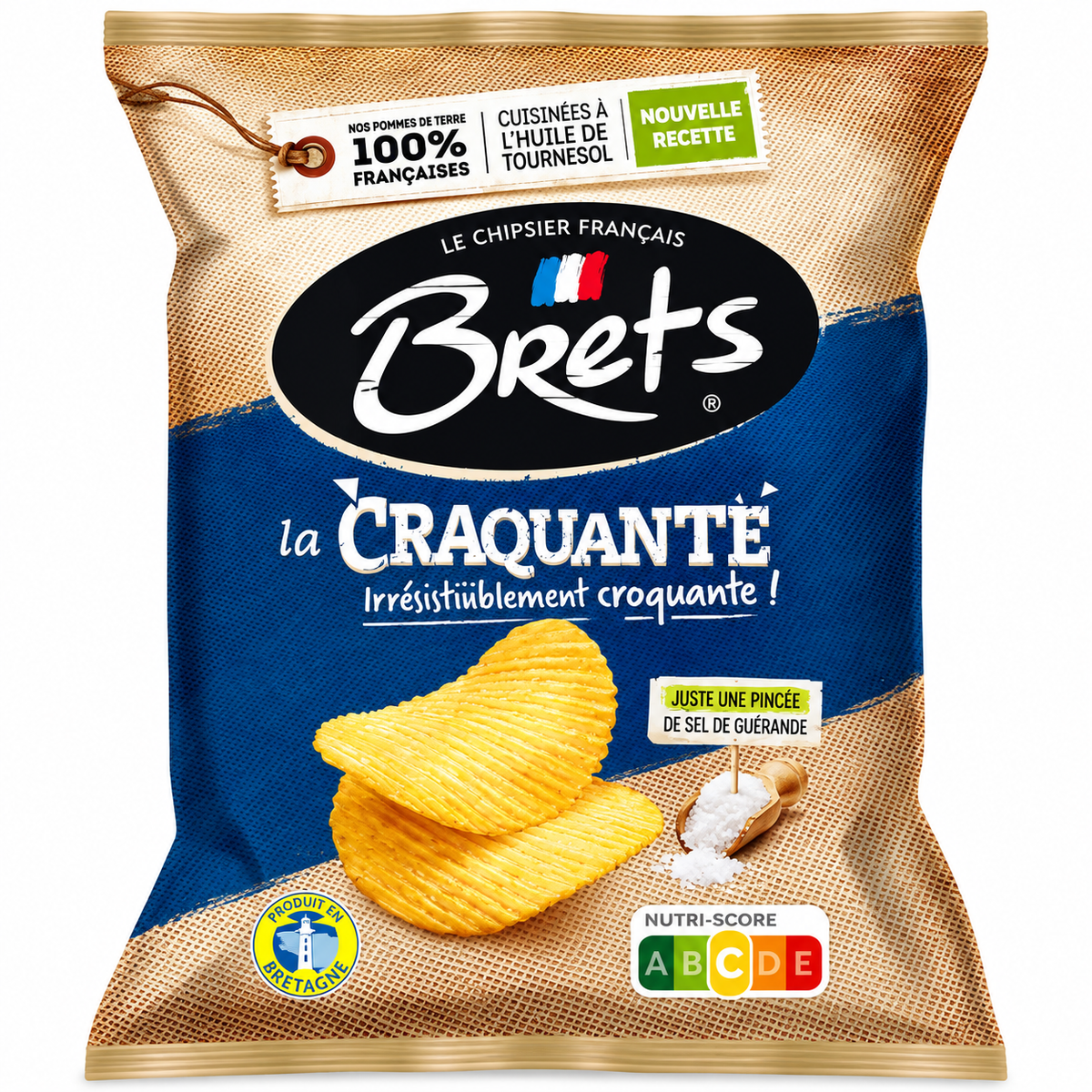Brets Potato chips, plain "La Craquante"