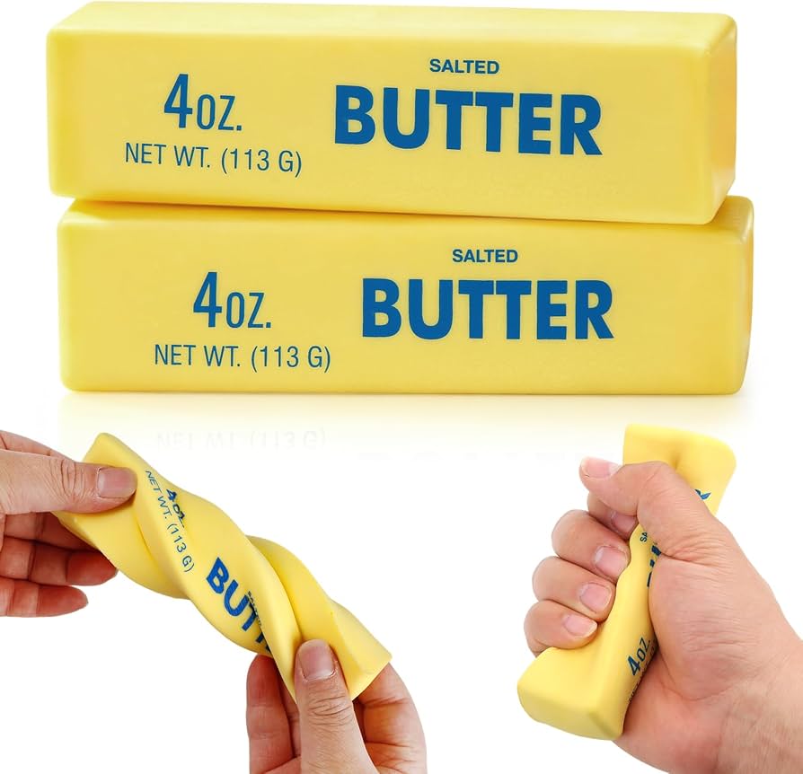 Butter Stick Viral Squishy Sensory Squeeze Toy display