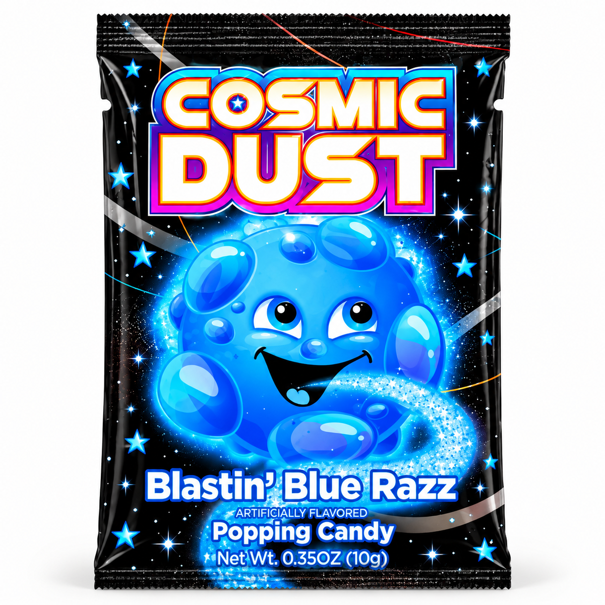 Cosmic Dust Blastin’ Blue Razz Popping Candy 0.35oz