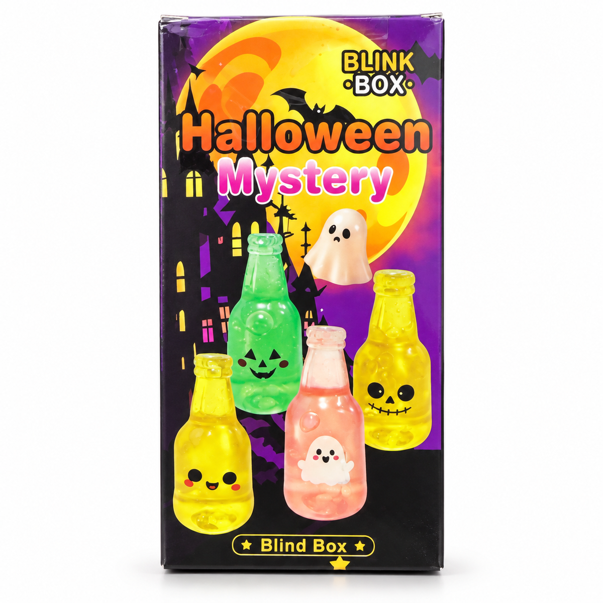 Halloween Mystery Bottle Squishy – Spooky Ghost & Skeleton J