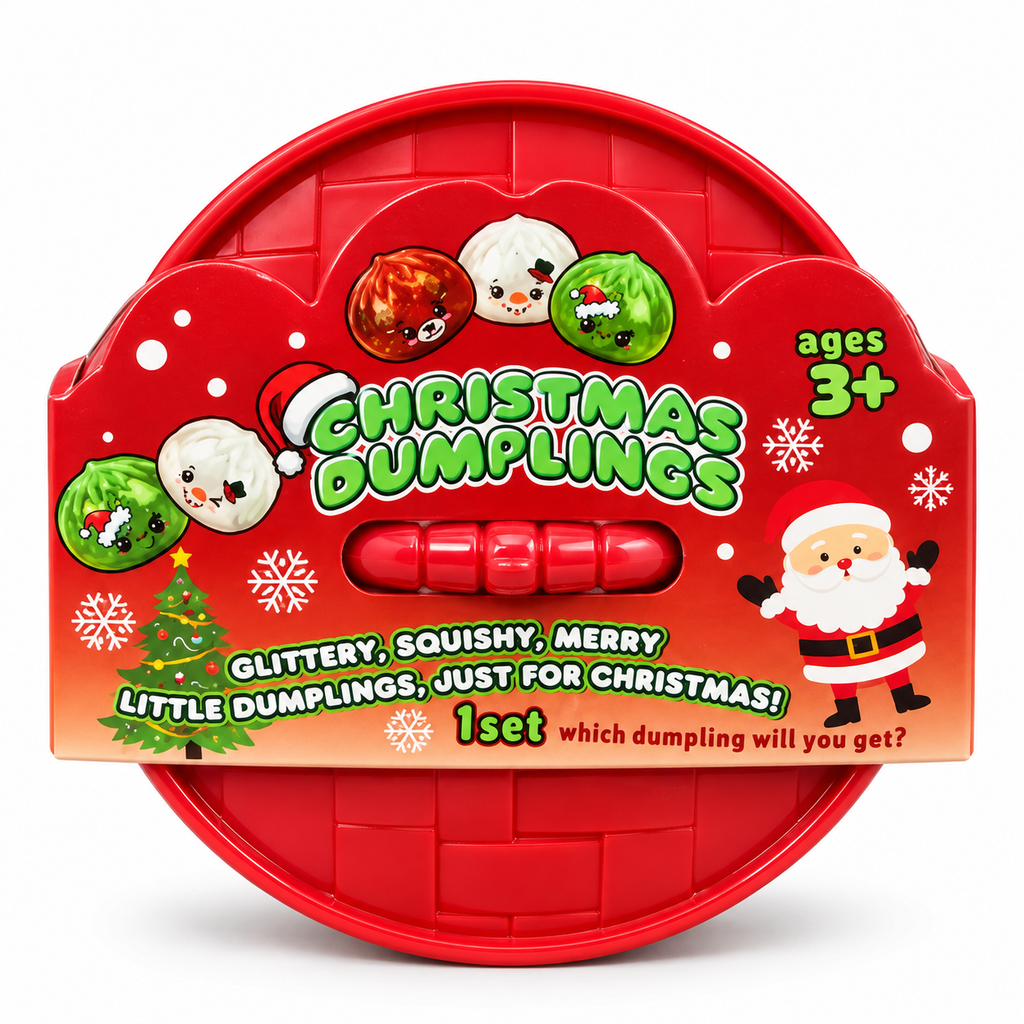 Christmas Mystery Glitter Dumpling Squishy – Holiday Sensory