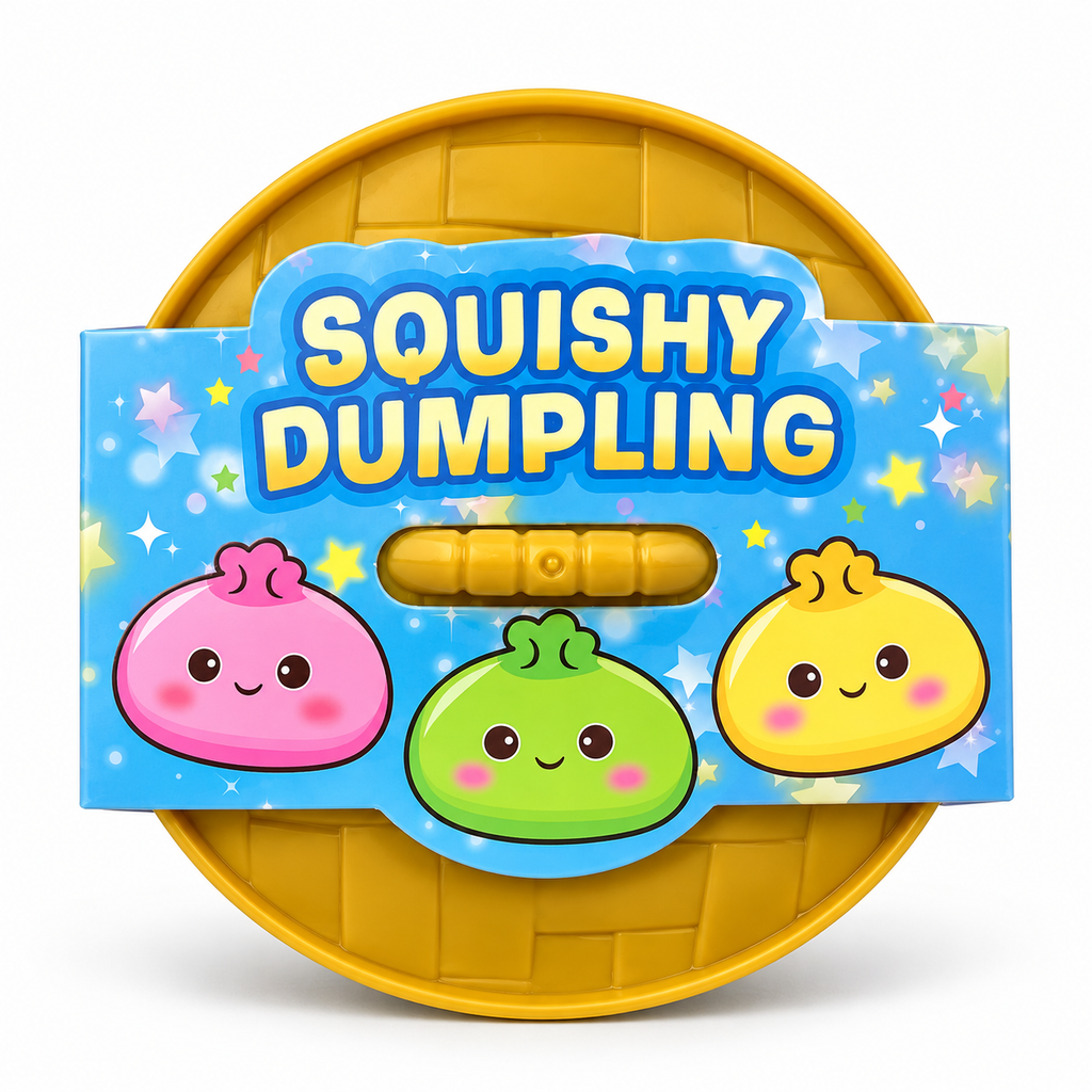 Glitter Water Squishy Dumpling + Steamer Pot