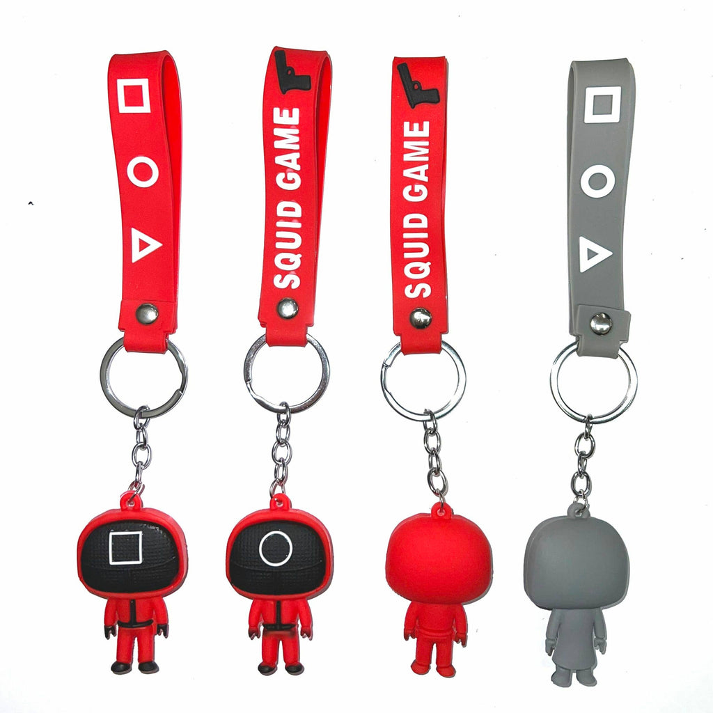 Big Head Squid Game 3D Keychains with Handle
