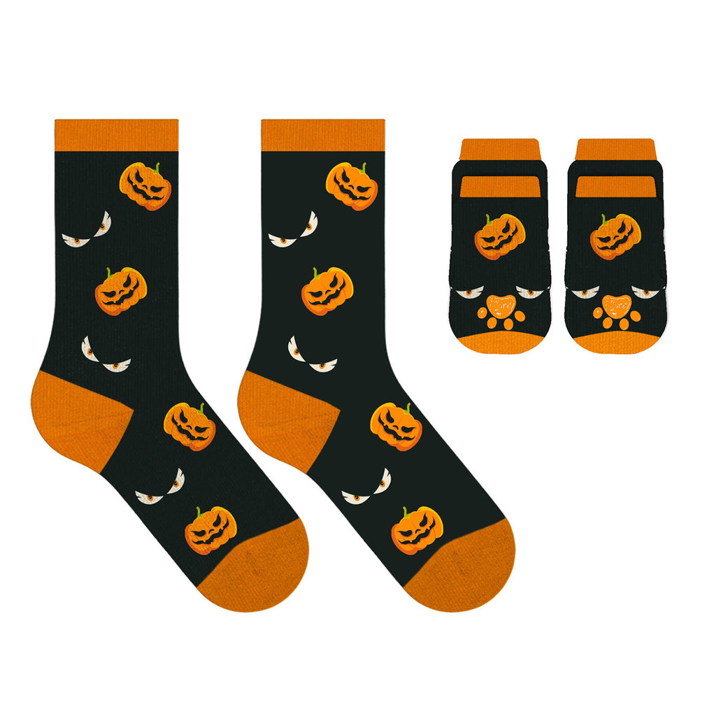 PET & OWNER HALLOWEN SOCKS WITH FREE DISPLAY (24-PAIRS)