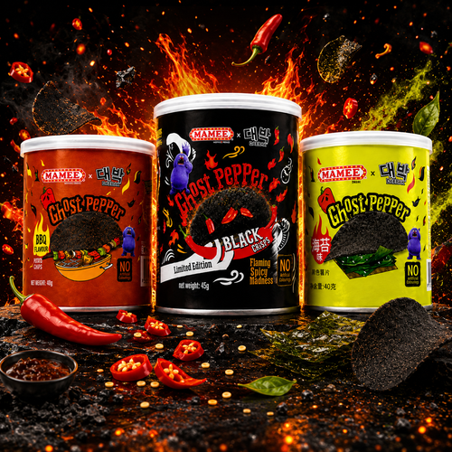 DaeBak Mamee Ghost Pepper Chips: BBQ Ghost Pepper Flavor 8-Pack