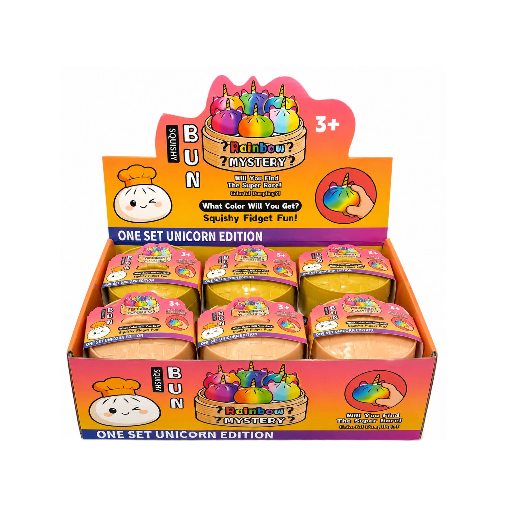 Unicorn Squishy Mystery Dumpling Display - Stress-Relief Toy