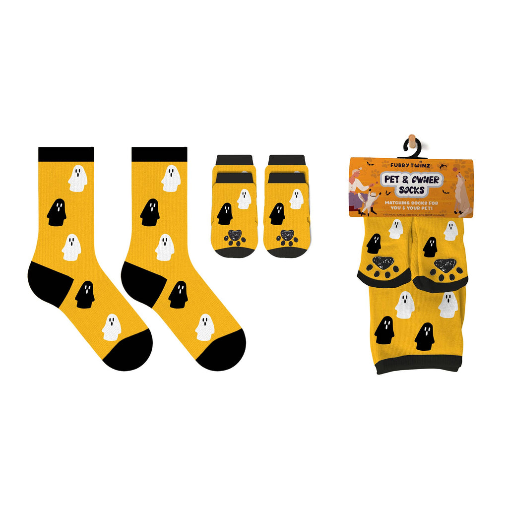 PET & OWNER HALLOWEN SOCKS WITH FREE DISPLAY (24-PAIRS)