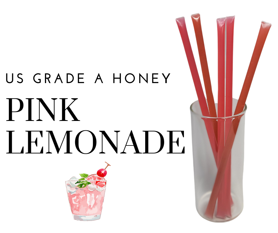 Bee Krazy Honey Sticks - Pink Lemonade 50 ct Refill Pack