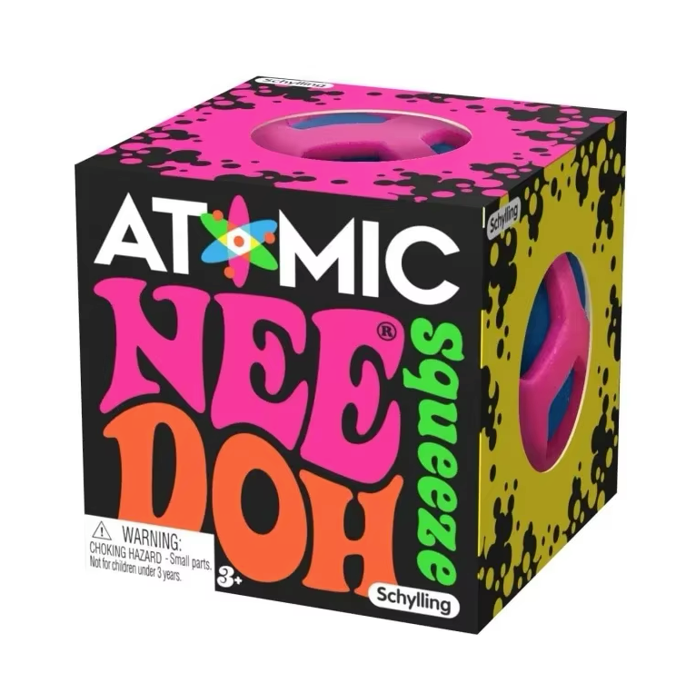 Atomic Squishy – Blue & Pink Squeeze Sensory Ball